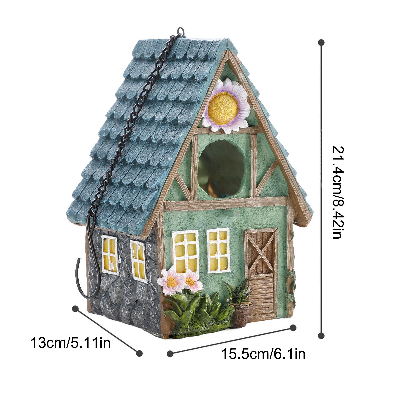 Bird House Bird Nest Resin Decoration Bird House Statue Garden Decoration view 12