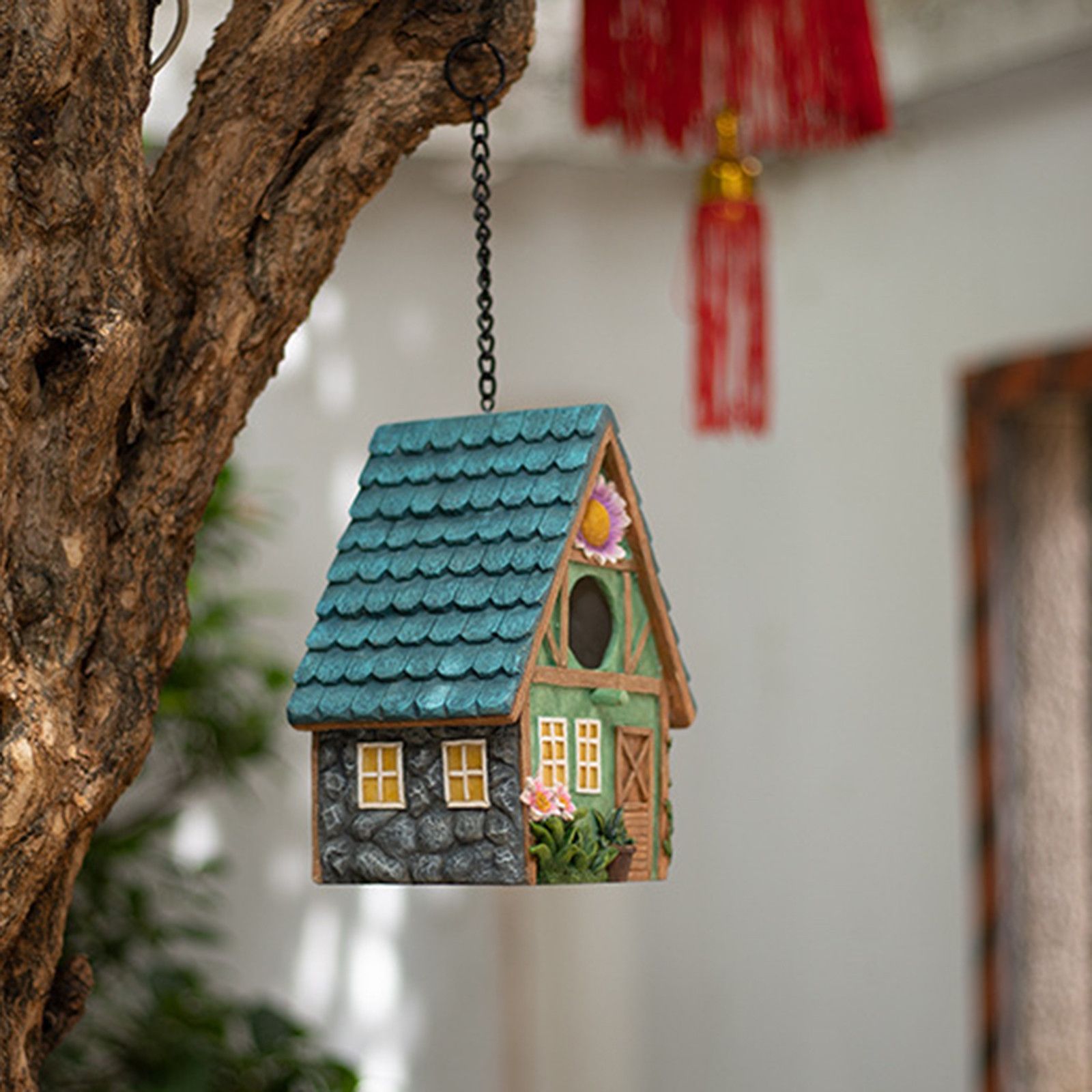 Bird House Bird Nest Resin Decoration Bird House Statue Garden Decoration view 14