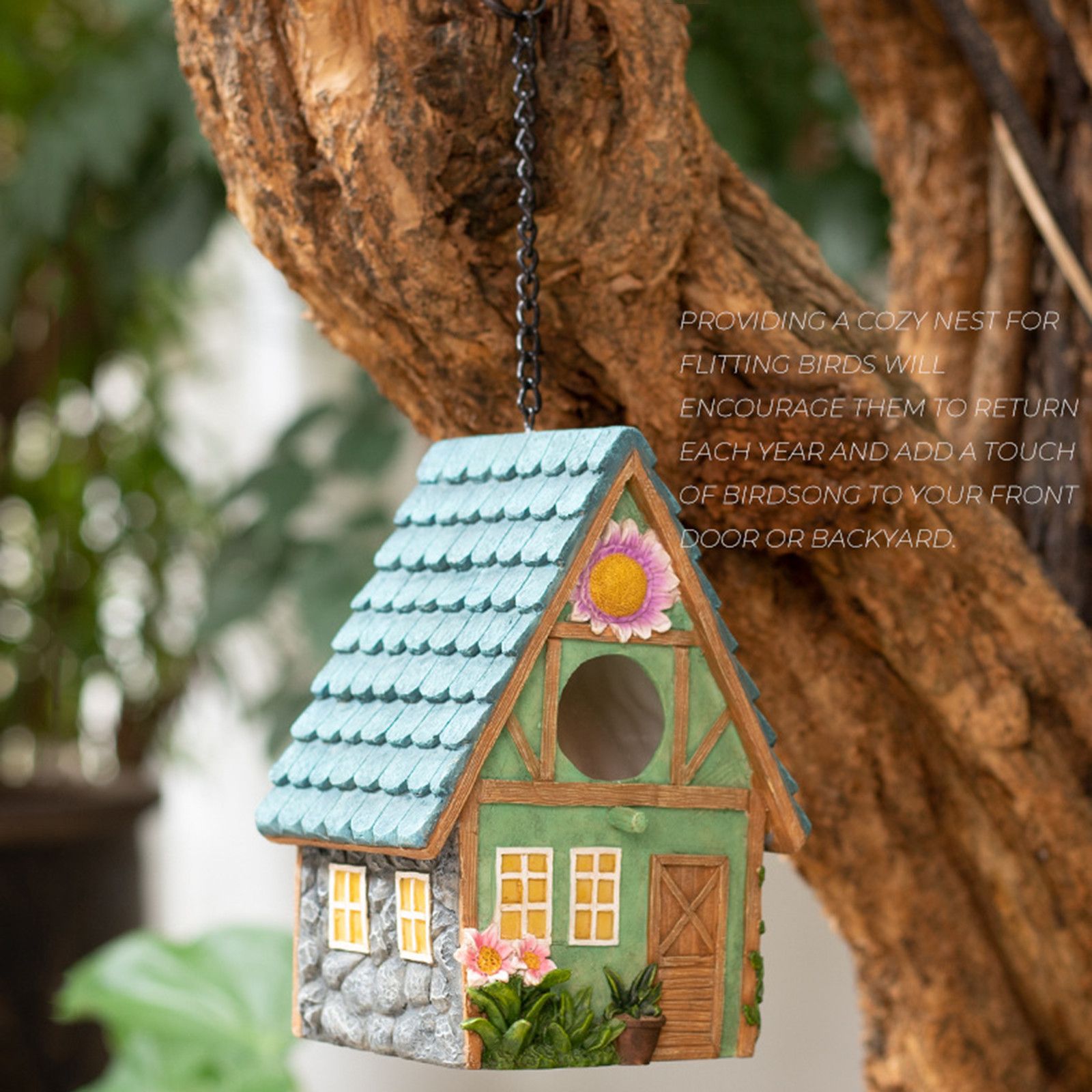 Bird House Bird Nest Resin Decoration Bird House Statue Garden Decoration view 15