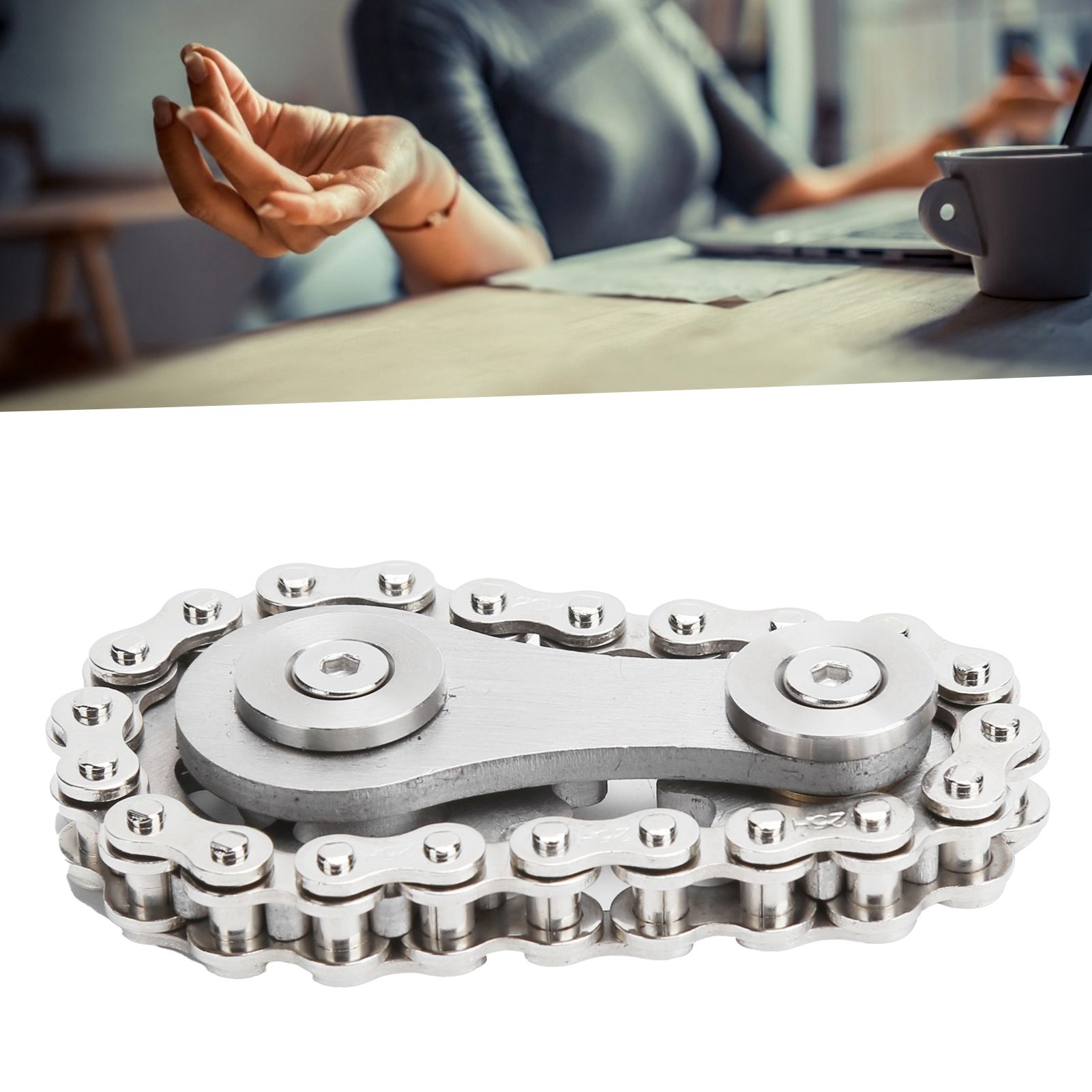Sprocket Fingertip Gearwheel Rotating Sprocket Flywheel Toy Relieve Stress view 9