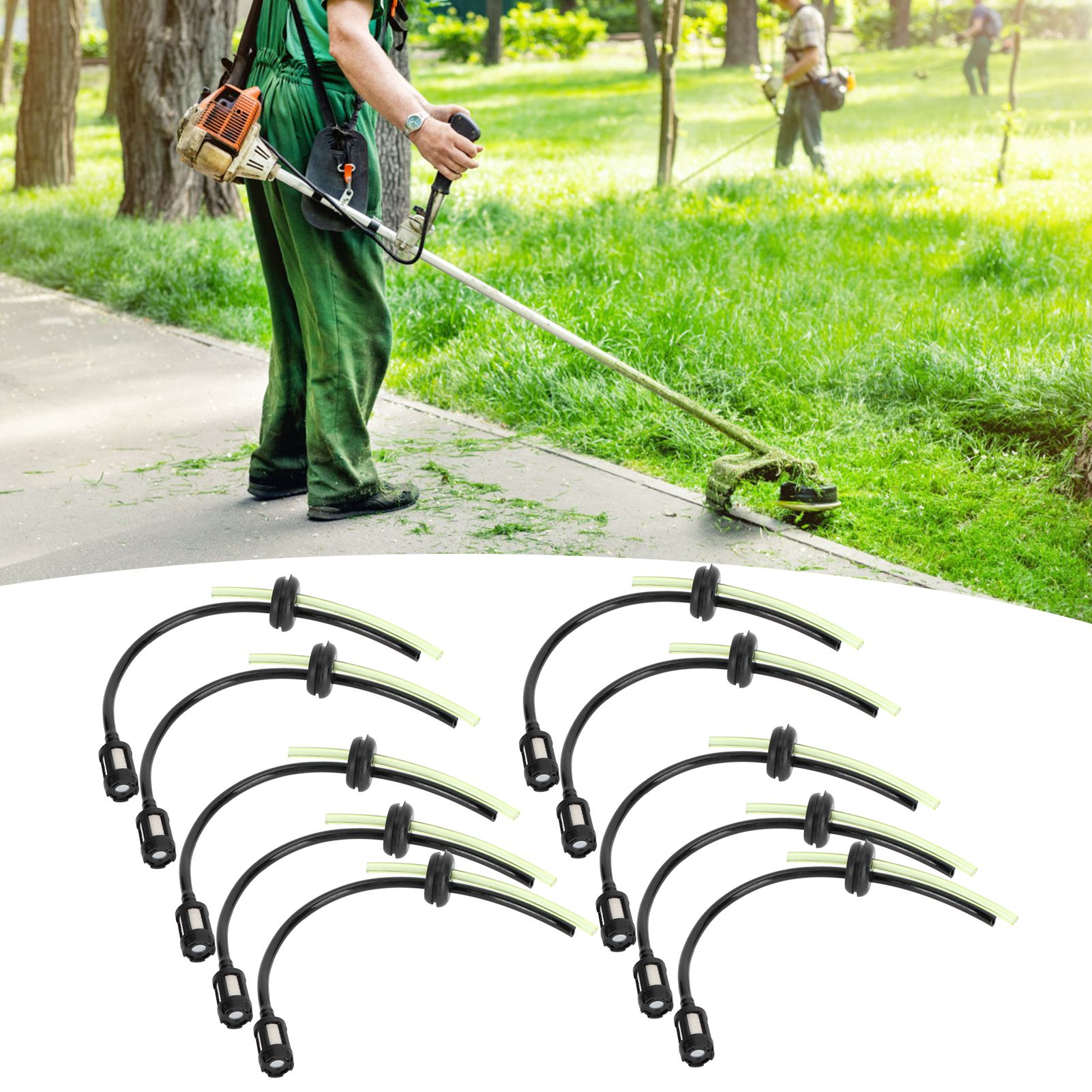 10Pcs Fuel Filter Hose Assembly Kit Replacement for GX35 Lawn Mower Brush view 10