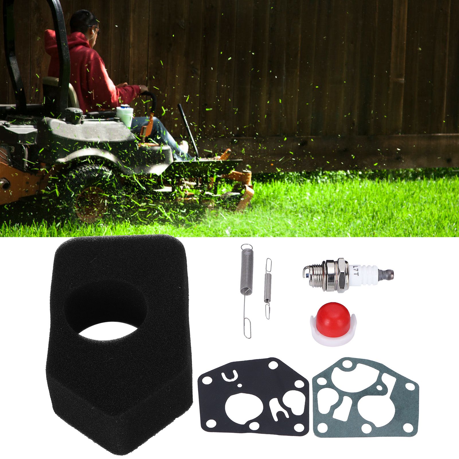 Air Filter Governor Spring Primer Bulb Gasket Kit for 691859 692211 Garden view 10