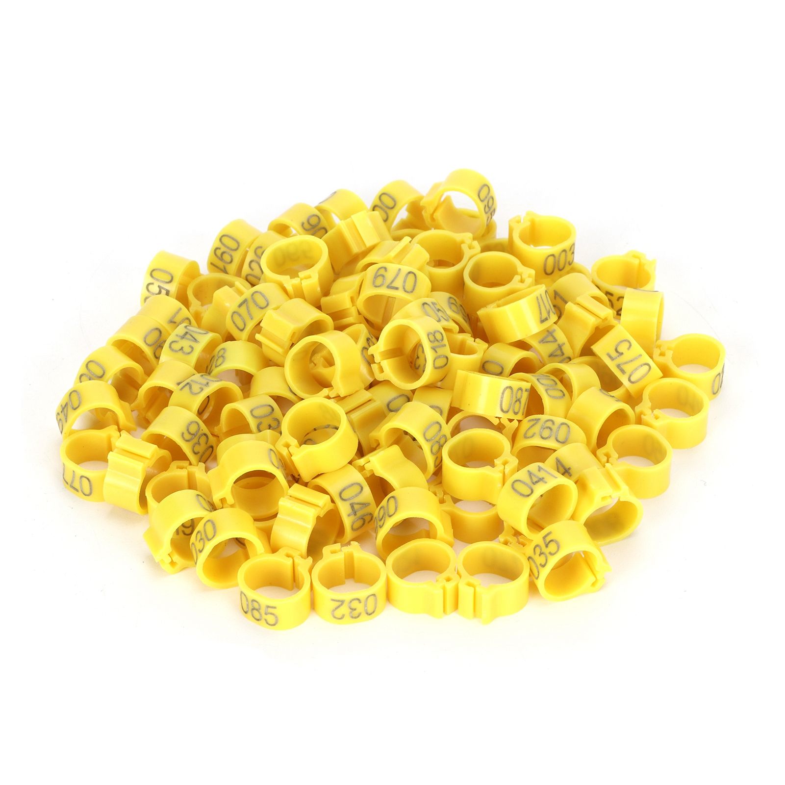 100Pcs Bird Foot Rings Bands 10mm 001-100 Numbered Pigeons Identify Clip — image 1