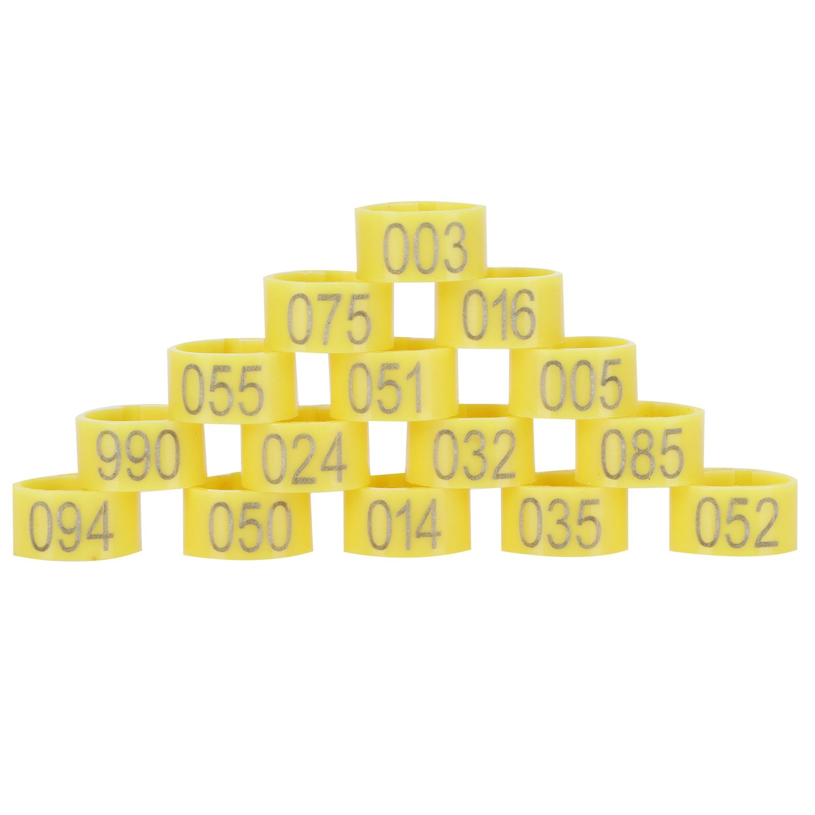 100Pcs Bird Foot Rings Bands 10mm 001-100 Numbered Pigeons Identify Clip view 3