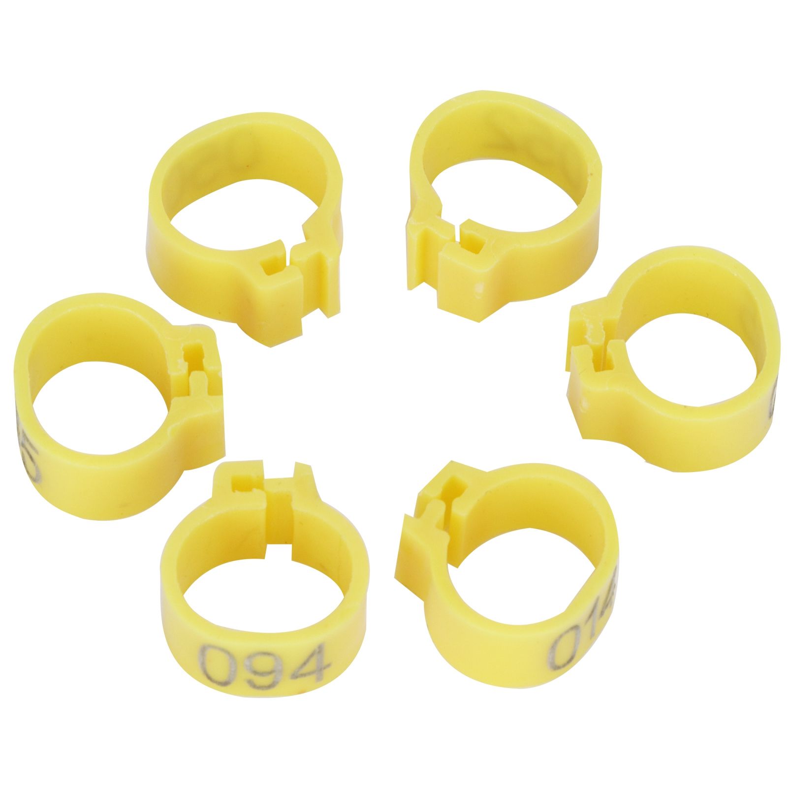 100Pcs Bird Foot Rings Bands 10mm 001-100 Numbered Pigeons Identify Clip view 5