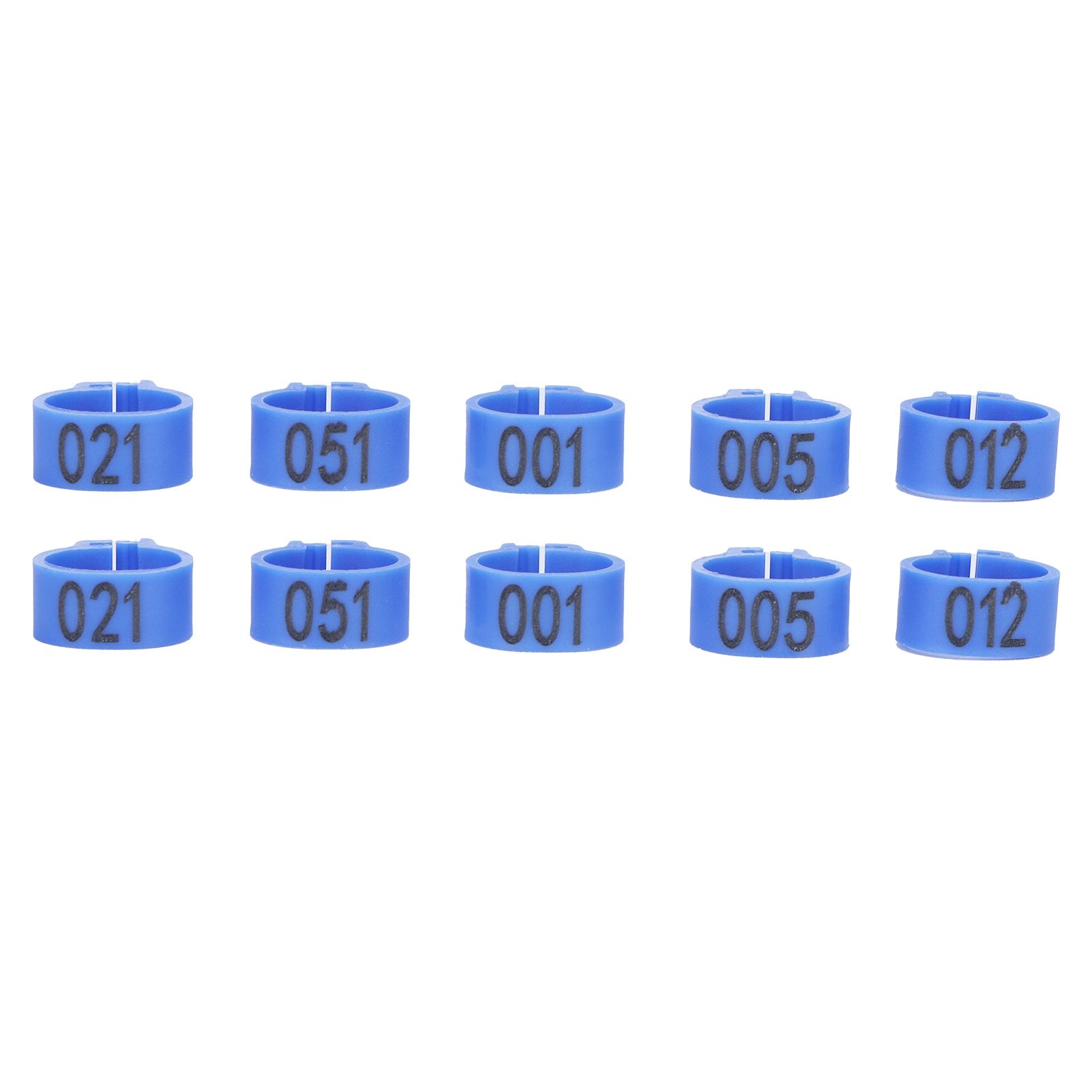 100Pcs Bird Foot Rings Bands 10mm 001-100 Numbered Pigeons Identify Clip view 2