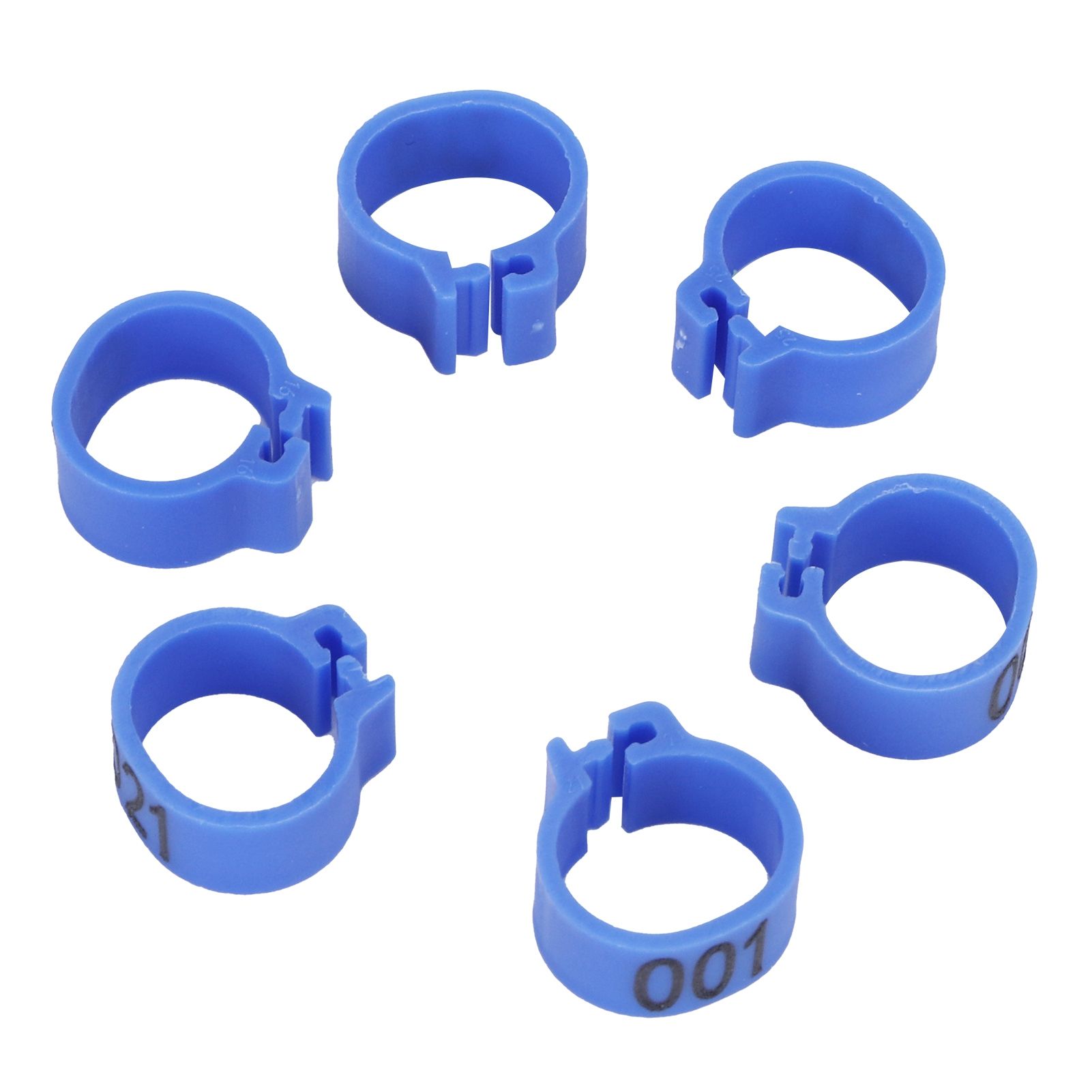 100Pcs Bird Foot Rings Bands 10mm 001-100 Numbered Pigeons Identify Clip view 6
