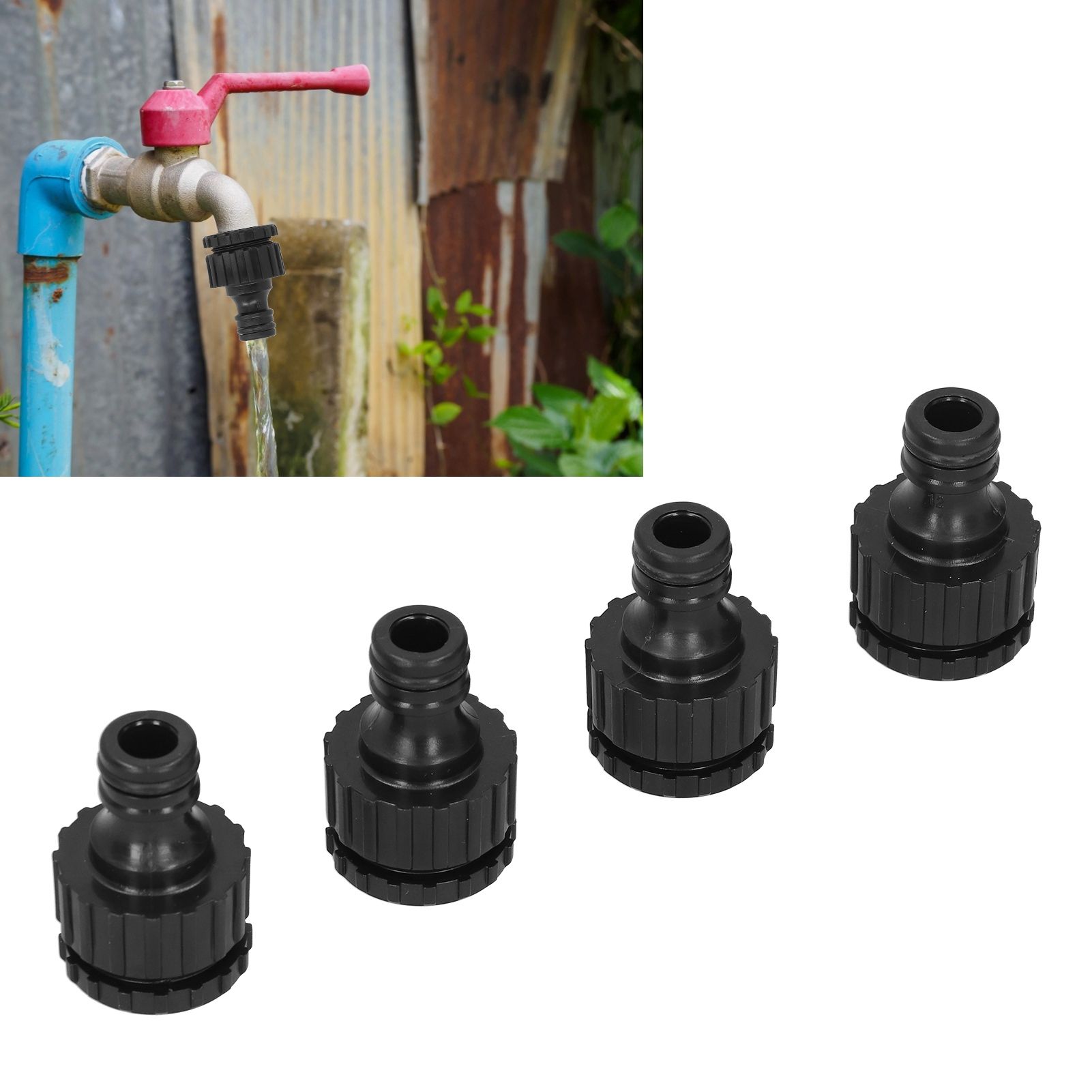 12PCS G1/2 G3/4 Female Thread Faucet Garden Hose Adapter Reusable Connector view 9