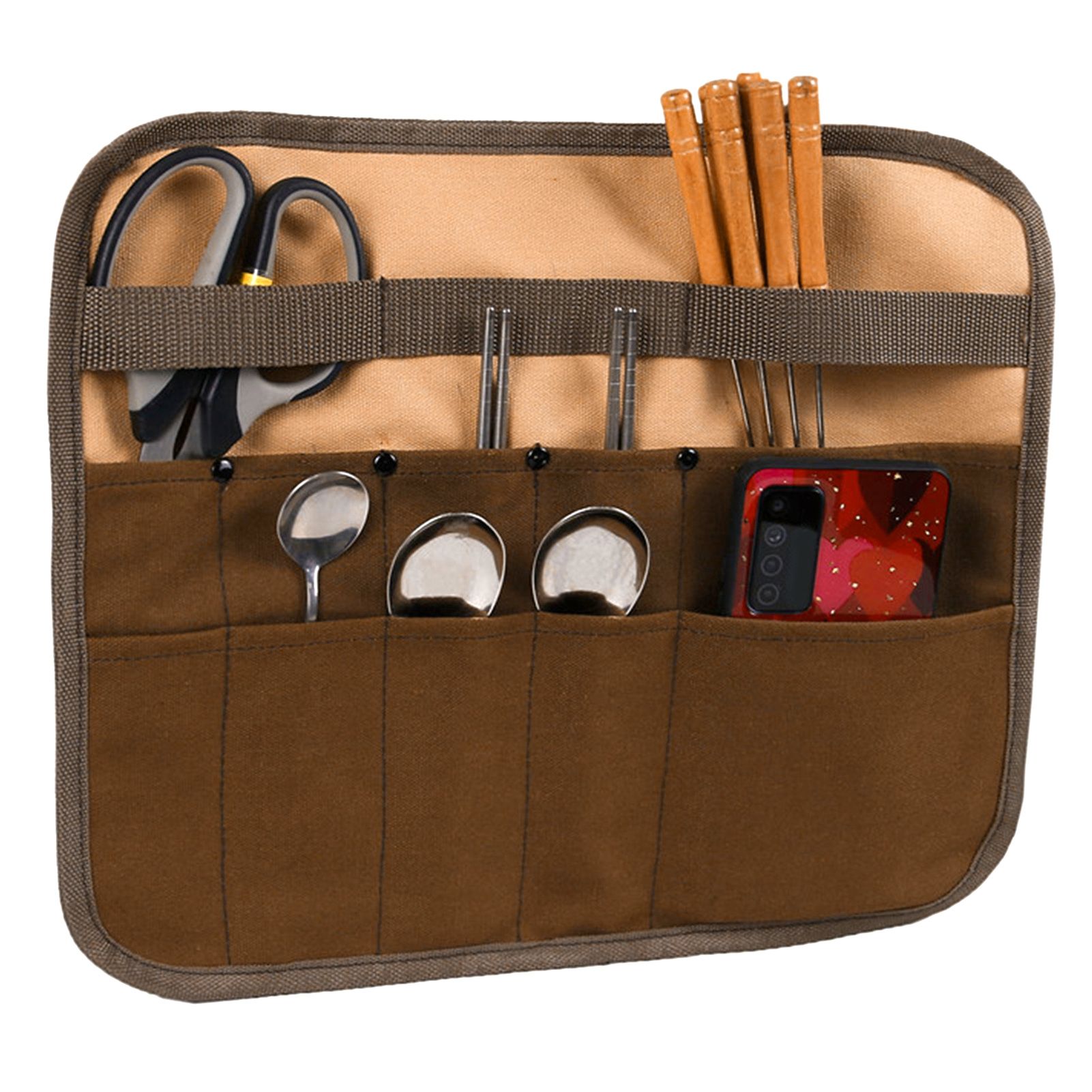 Tableware Storage Bag Portable Hanging BBQ Cutlery Organizer for Picnic Barbecue view 9