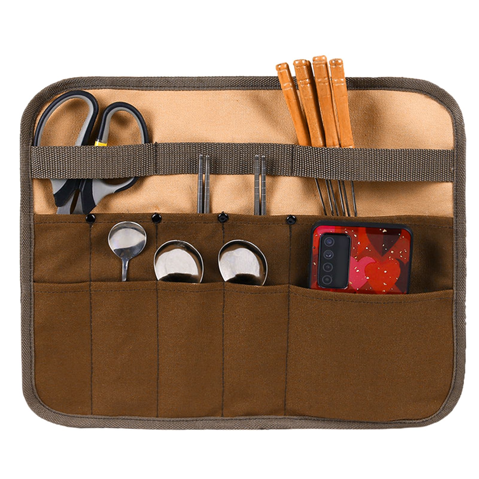 Tableware Storage Bag Portable Hanging BBQ Cutlery Organizer for Picnic Barbecue view 10