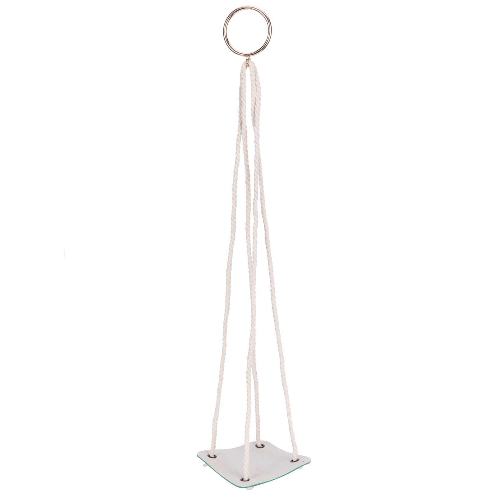 Planter Holder Flowerpot Hanging Rack Hanger with PU Leather Base Cotton Rope