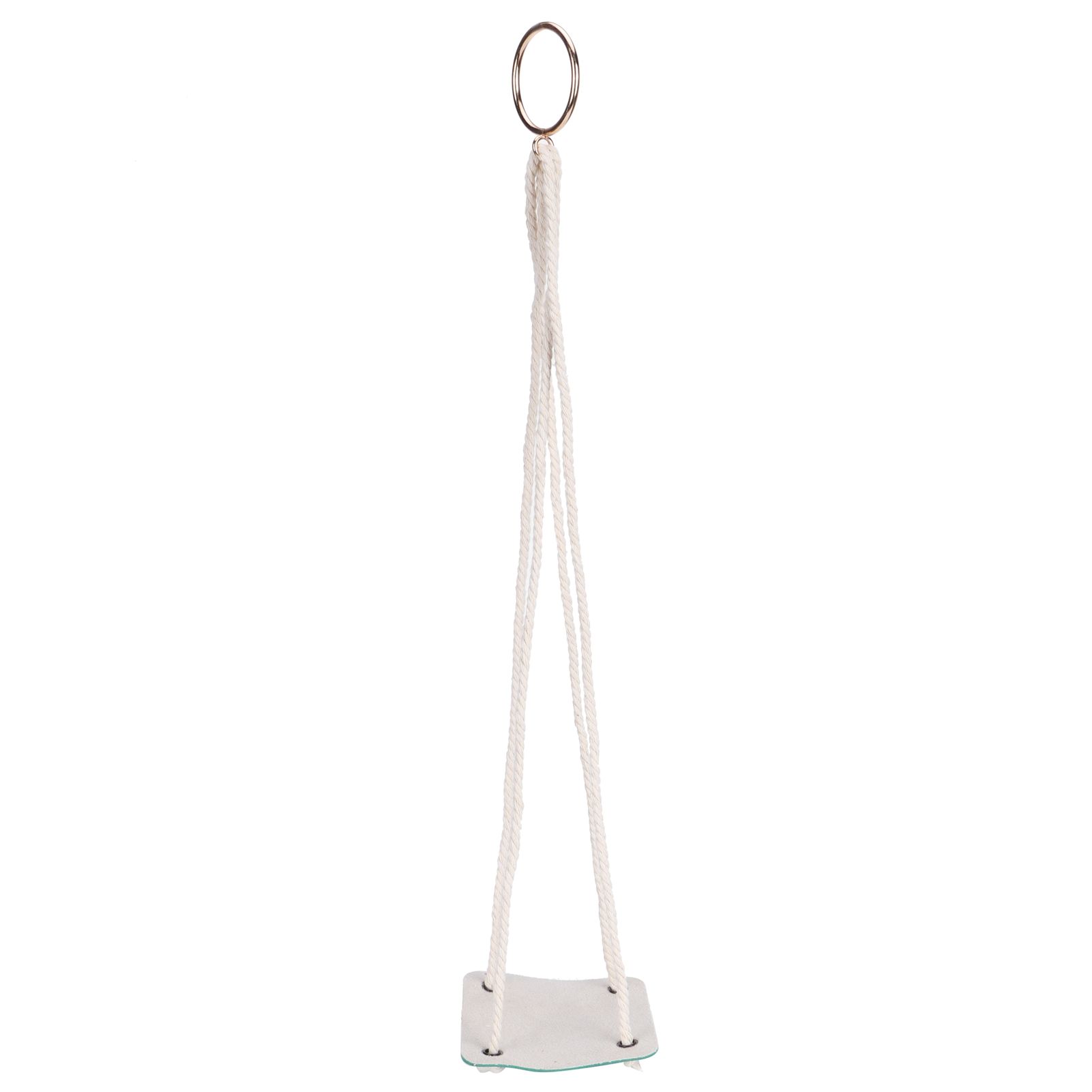 Planter Holder Flowerpot Hanging Rack Hanger with PU Leather Base Cotton Rope view 2