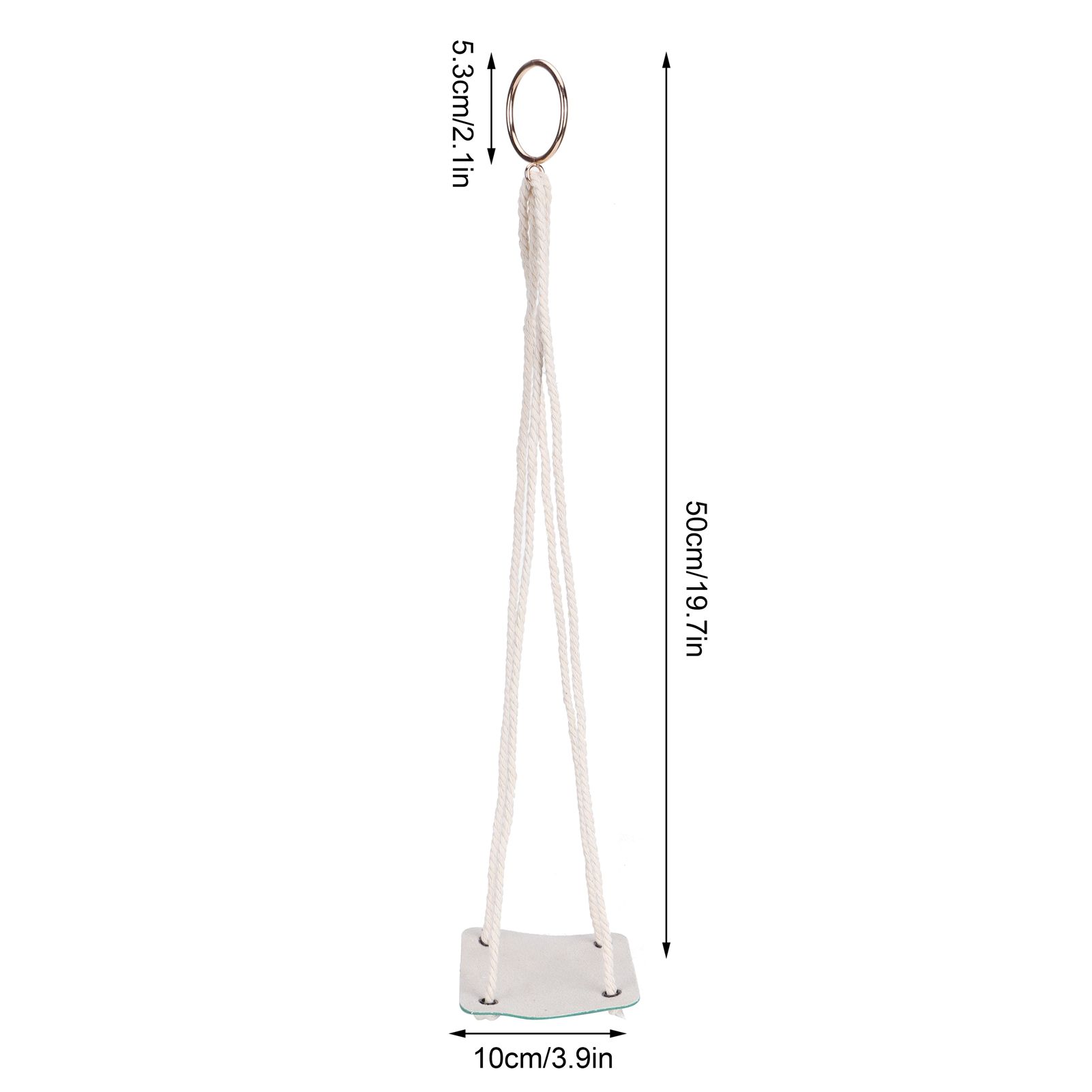 Planter Holder Flowerpot Hanging Rack Hanger with PU Leather Base Cotton Rope view 14