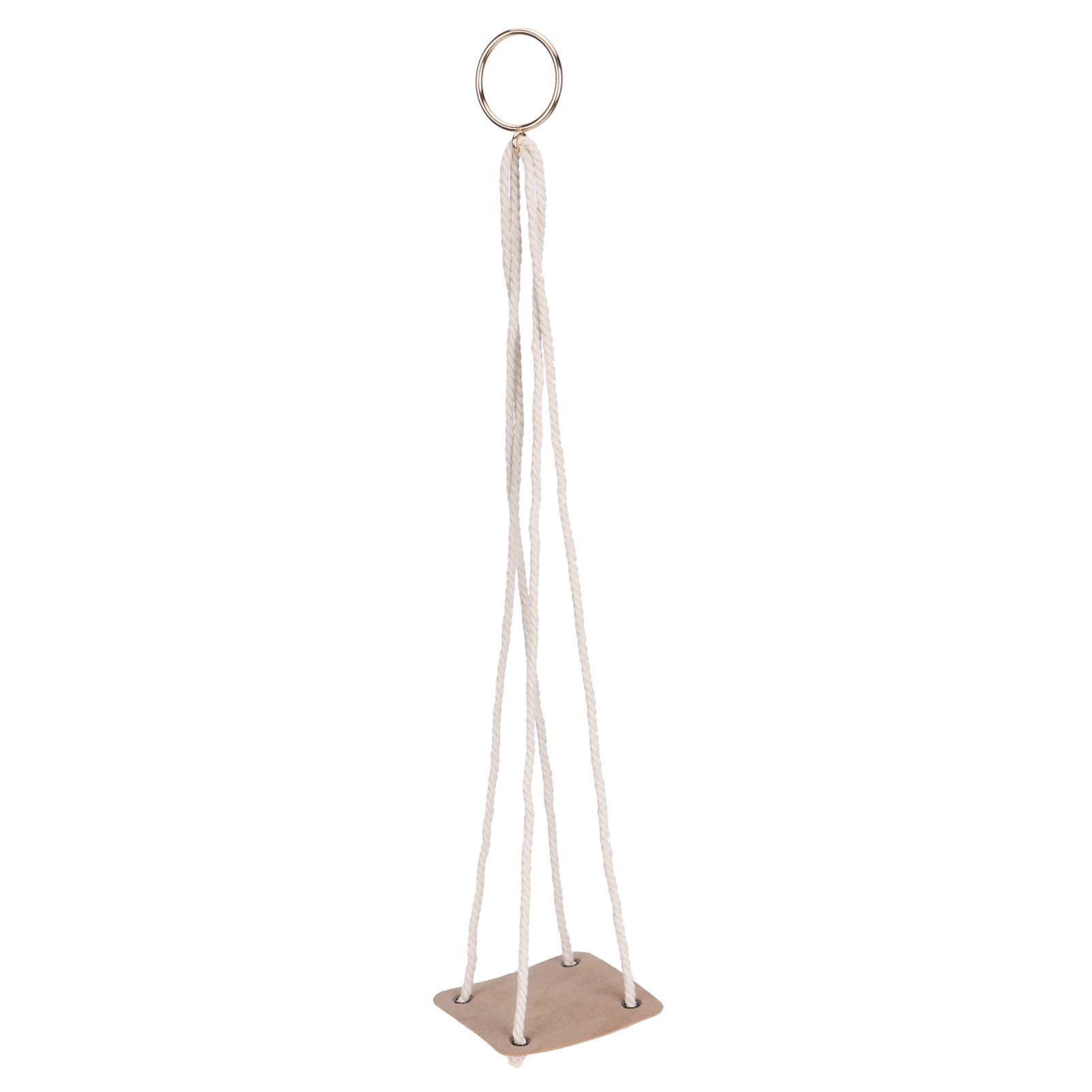 Planter Holder Flowerpot Hanging Rack Hanger with PU Leather Base Cotton Rope