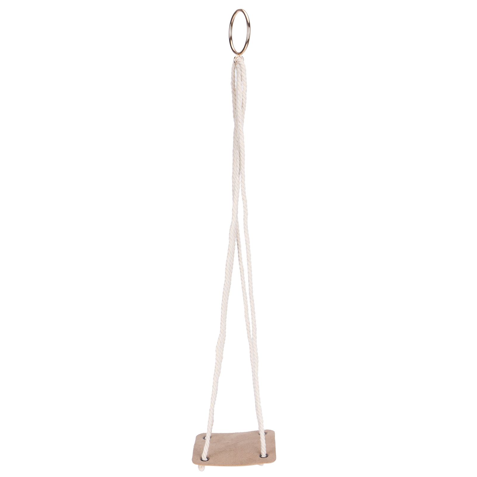 Planter Holder Flowerpot Hanging Rack Hanger with PU Leather Base Cotton Rope view 3
