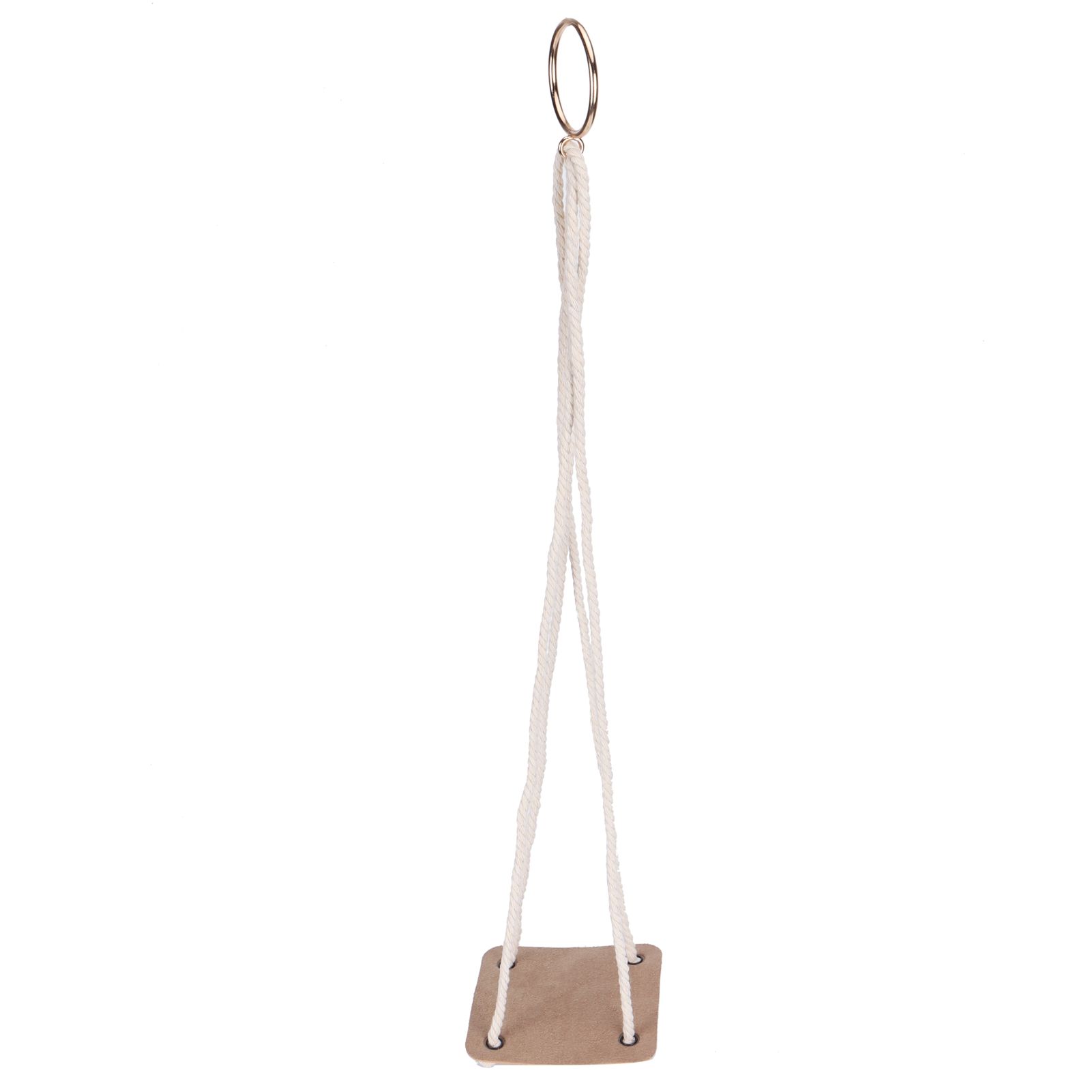 Planter Holder Flowerpot Hanging Rack Hanger with PU Leather Base Cotton Rope view 4