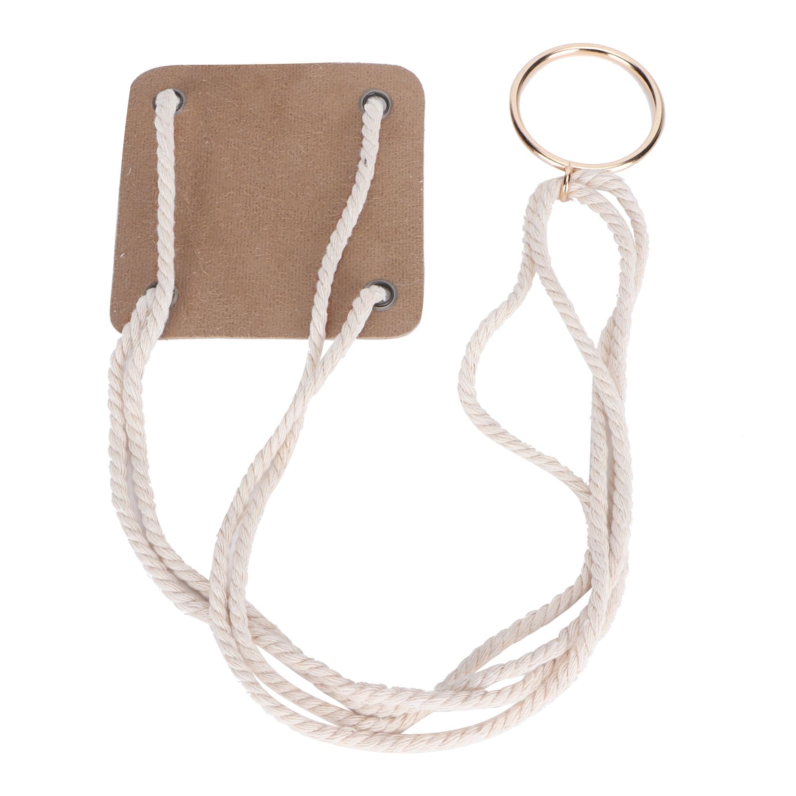 Planter Holder Flowerpot Hanging Rack Hanger with PU Leather Base Cotton Rope view 5