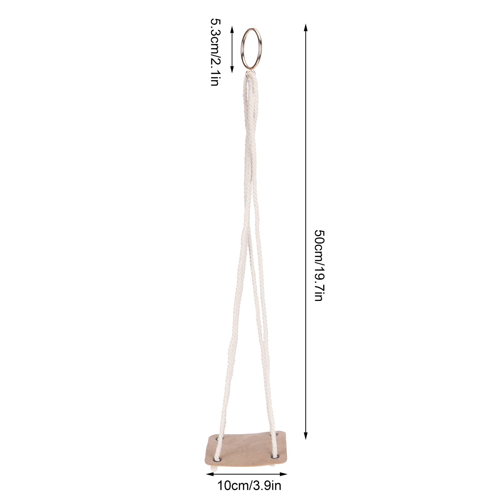 Planter Holder Flowerpot Hanging Rack Hanger with PU Leather Base Cotton Rope view 13