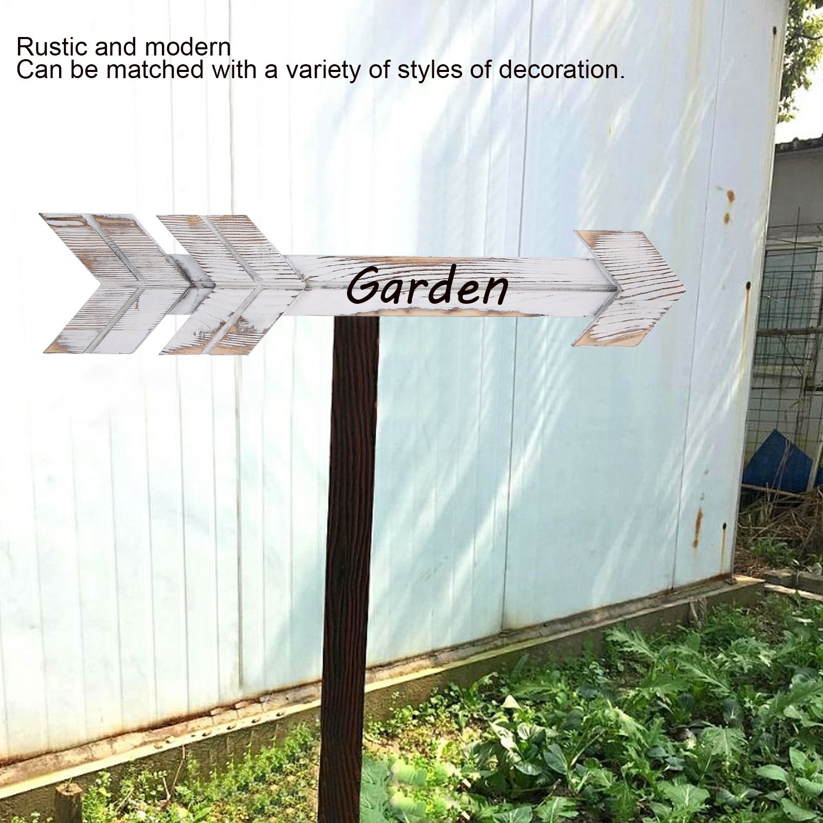 2PCS Wooden Arrows Decor Sign Wall Art Decor Farmhouse Courtyard Wedding view 15