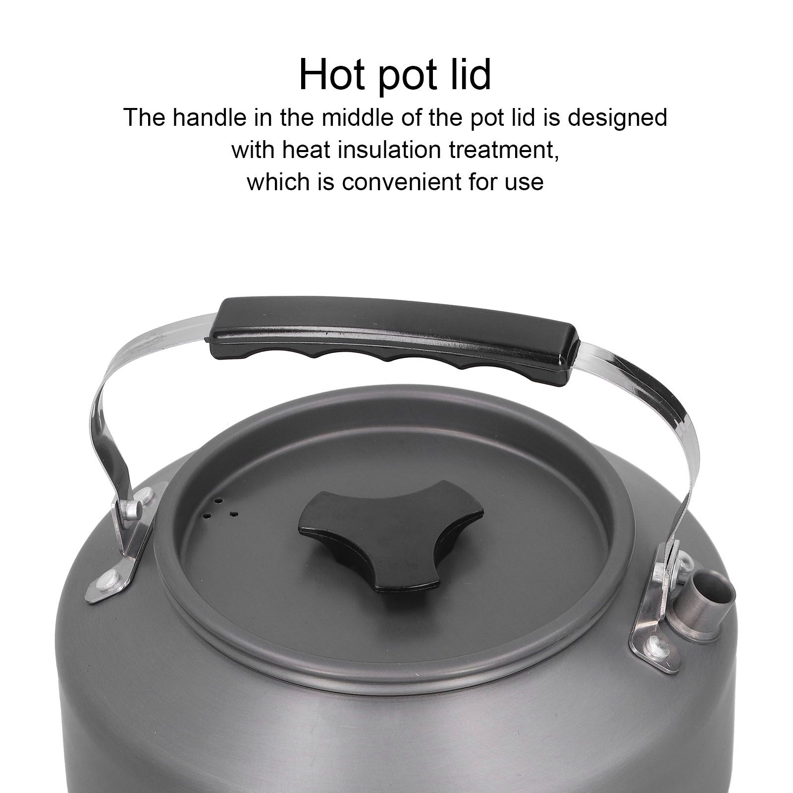 1.6L Portable Camping Coffee Tea Pot Outdoor Fishing Hiking Barbecue Kettle view 14