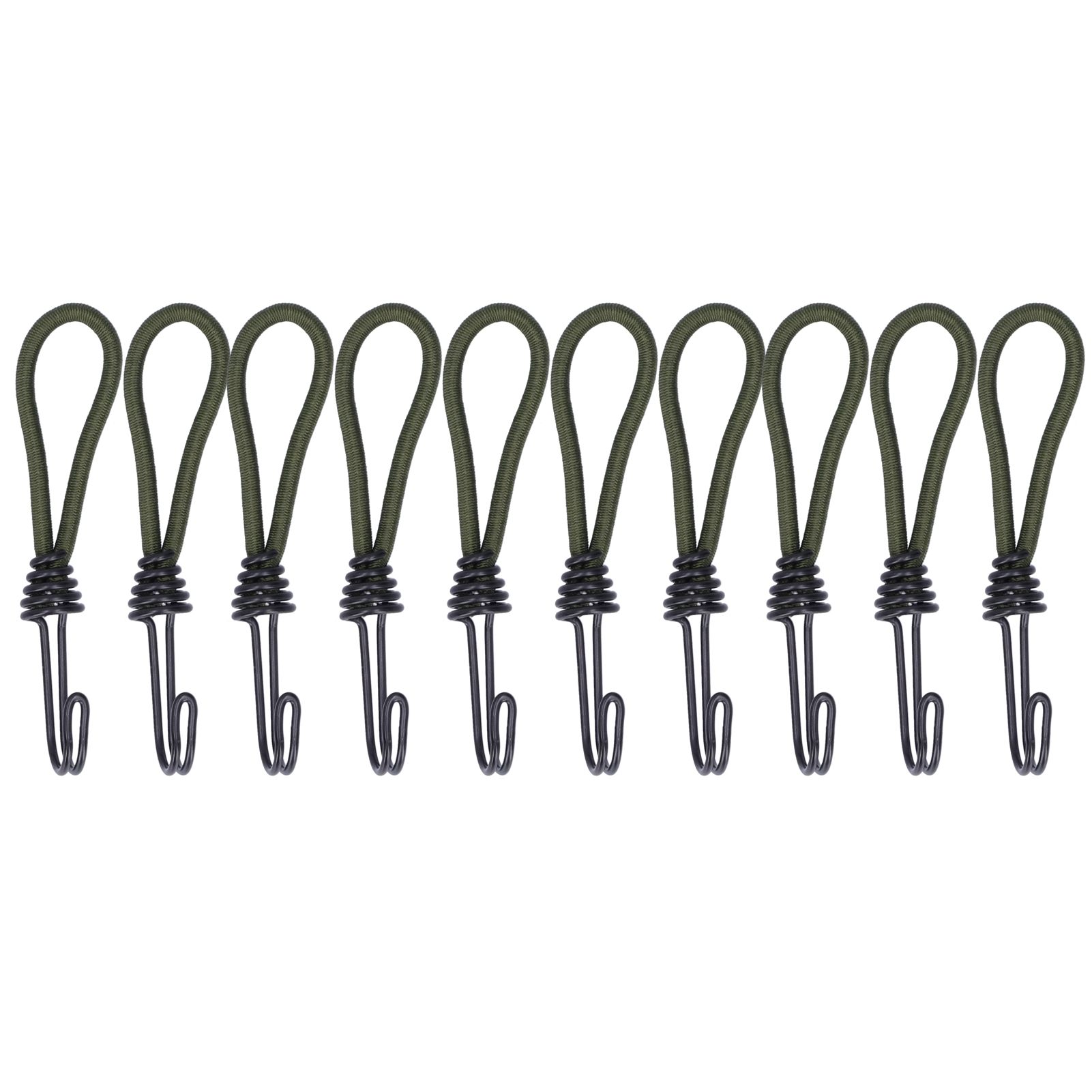 10pcs Tent Elastic Rope with Hook Camping Tent Fixation Elastic Rope Accessories view 2
