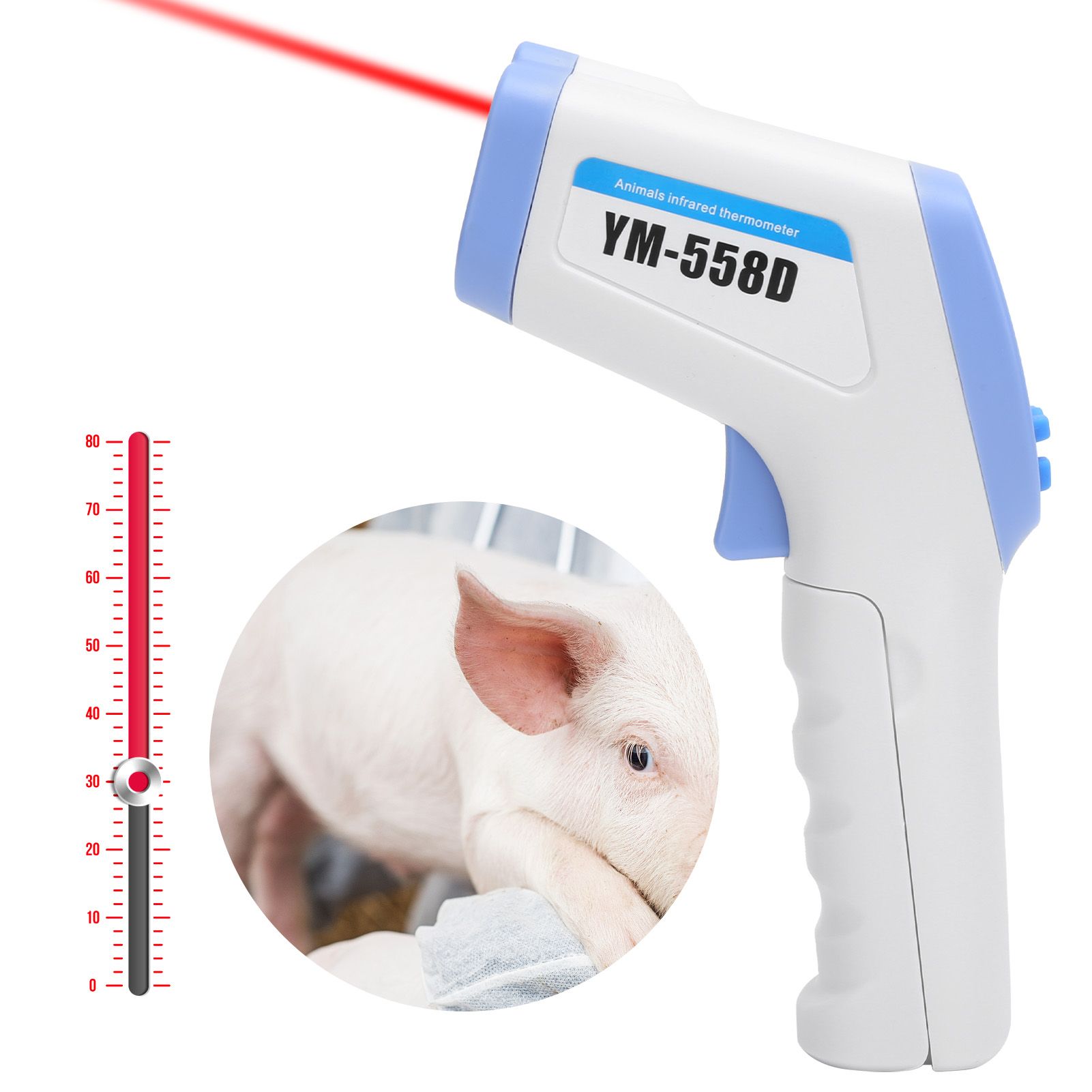 Veterinary Infrared Thermometer for Pigs Cattle Sheep Horses Animal Electronic view 9
