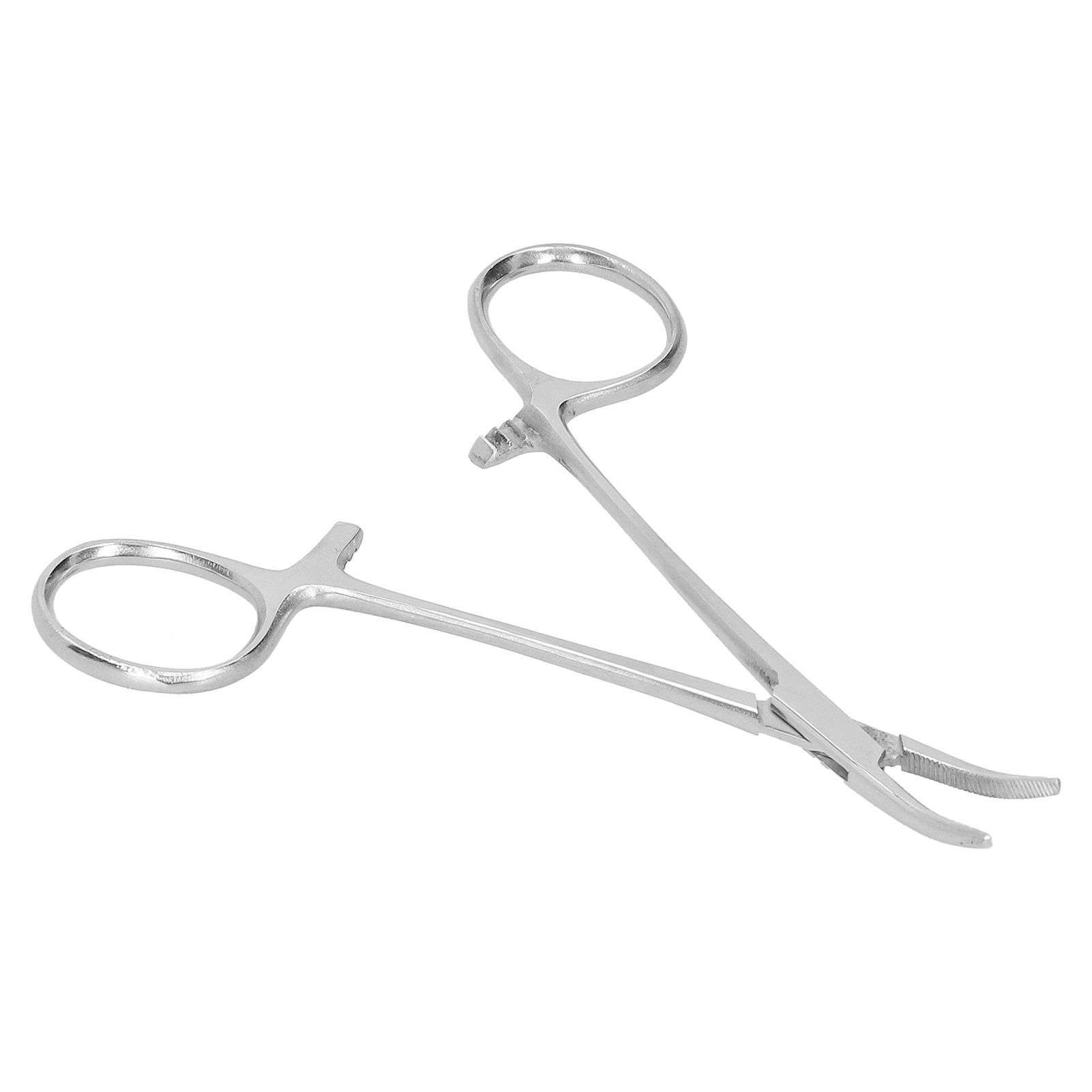 12.5cm Curved Hemostatic Forceps Stainless Steel Hair Tweezers Pliers view 5