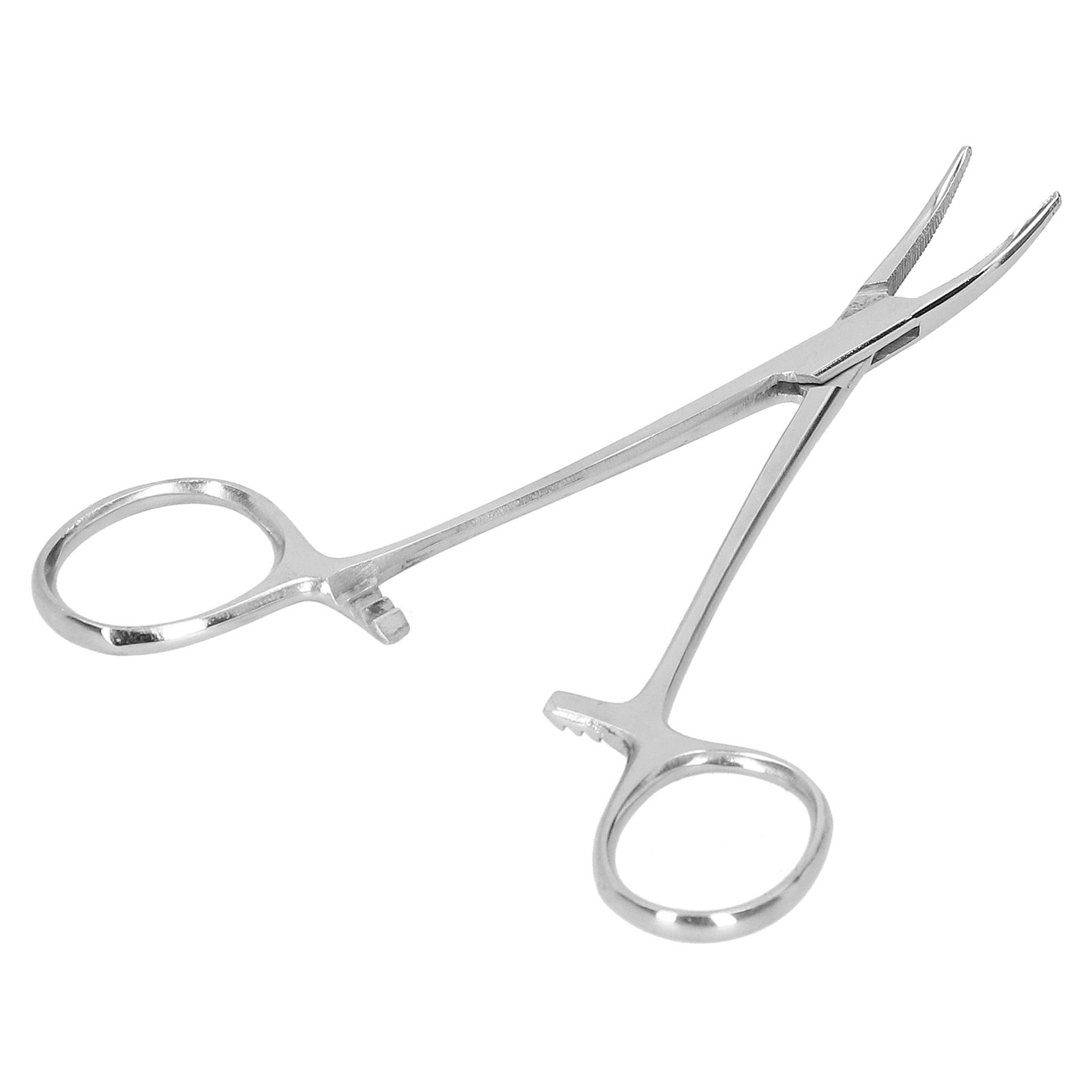 12.5cm Curved Hemostatic Forceps Stainless Steel Hair Tweezers Pliers view 7