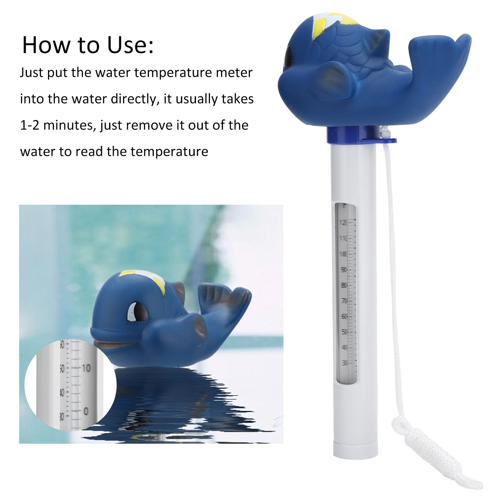 Cartoon Animal Shaped Floating Thermometer for Swimming Pools Sauna Spa view 15