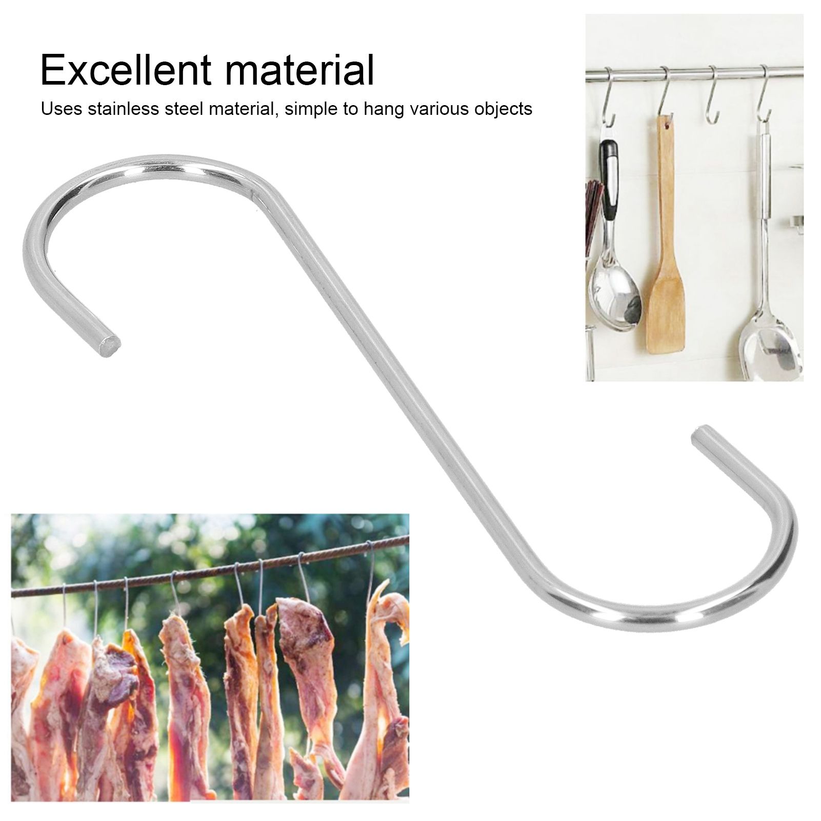 S shape Hook Stainless Steel Hanger Hook Courtyard Balcony Bird Feeder Accessory view 14