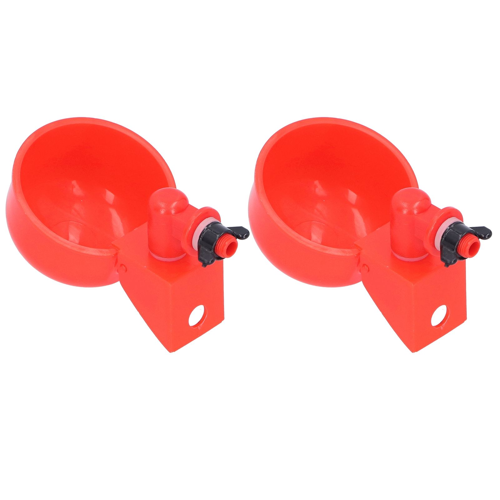 2pcs Automatic Chicken Water Cup Red Plastic Drinking Bowl for Poultry Pigeon Bird view 3