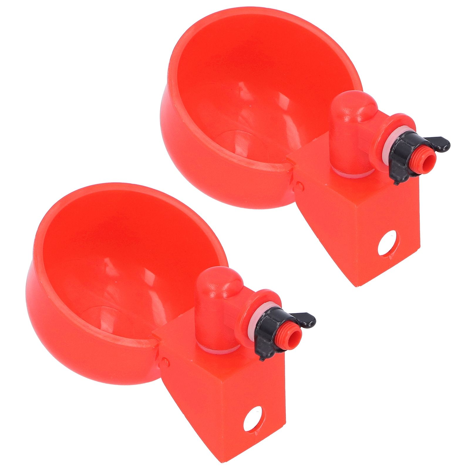 2pcs Automatic Chicken Water Cup Red Plastic Drinking Bowl for Poultry Pigeon Bird view 4