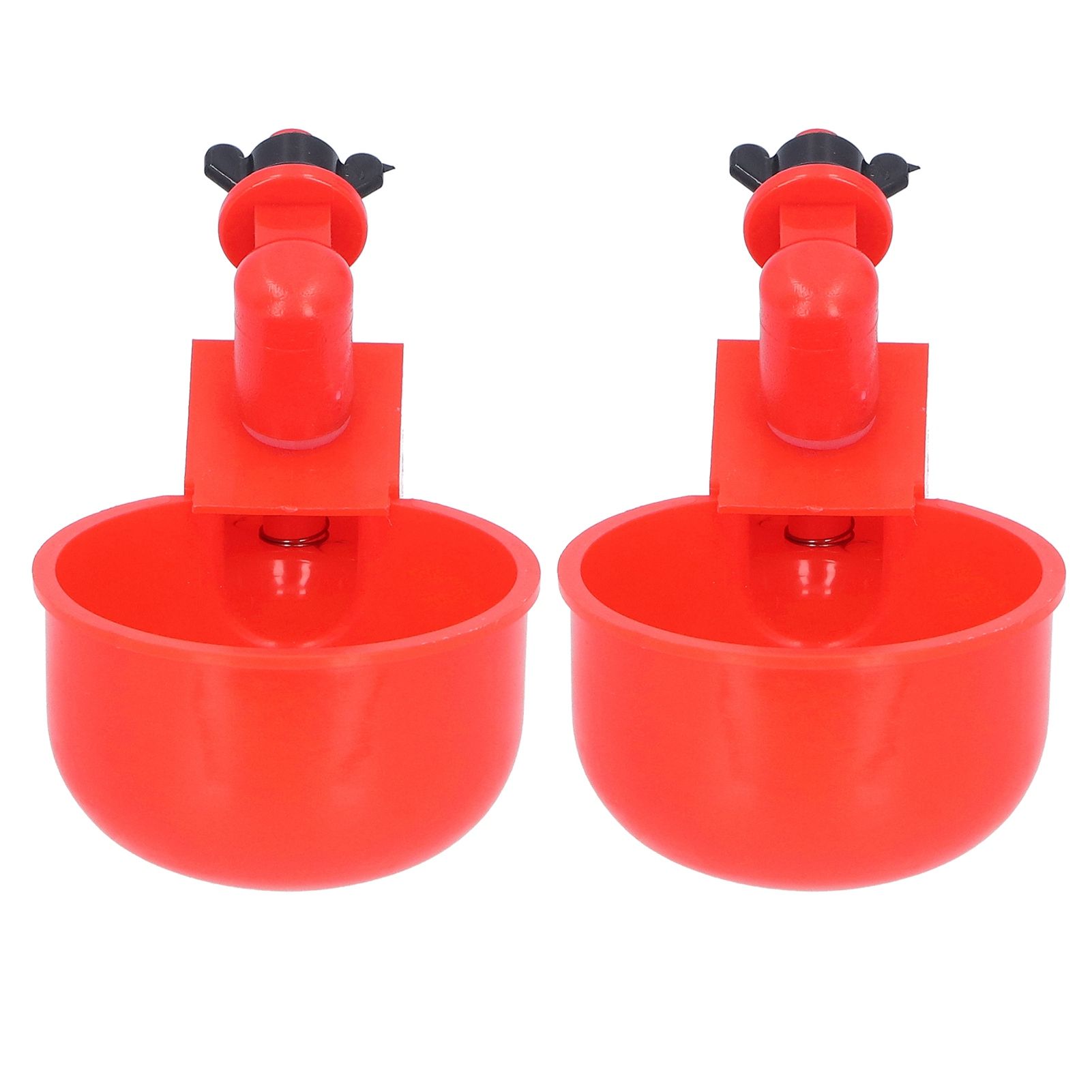 2pcs Automatic Chicken Water Cup Red Plastic Drinking Bowl for Poultry Pigeon Bird view 5