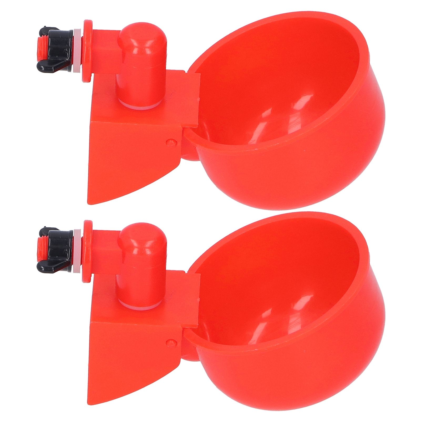 2pcs Automatic Chicken Water Cup Red Plastic Drinking Bowl for Poultry Pigeon Bird view 6
