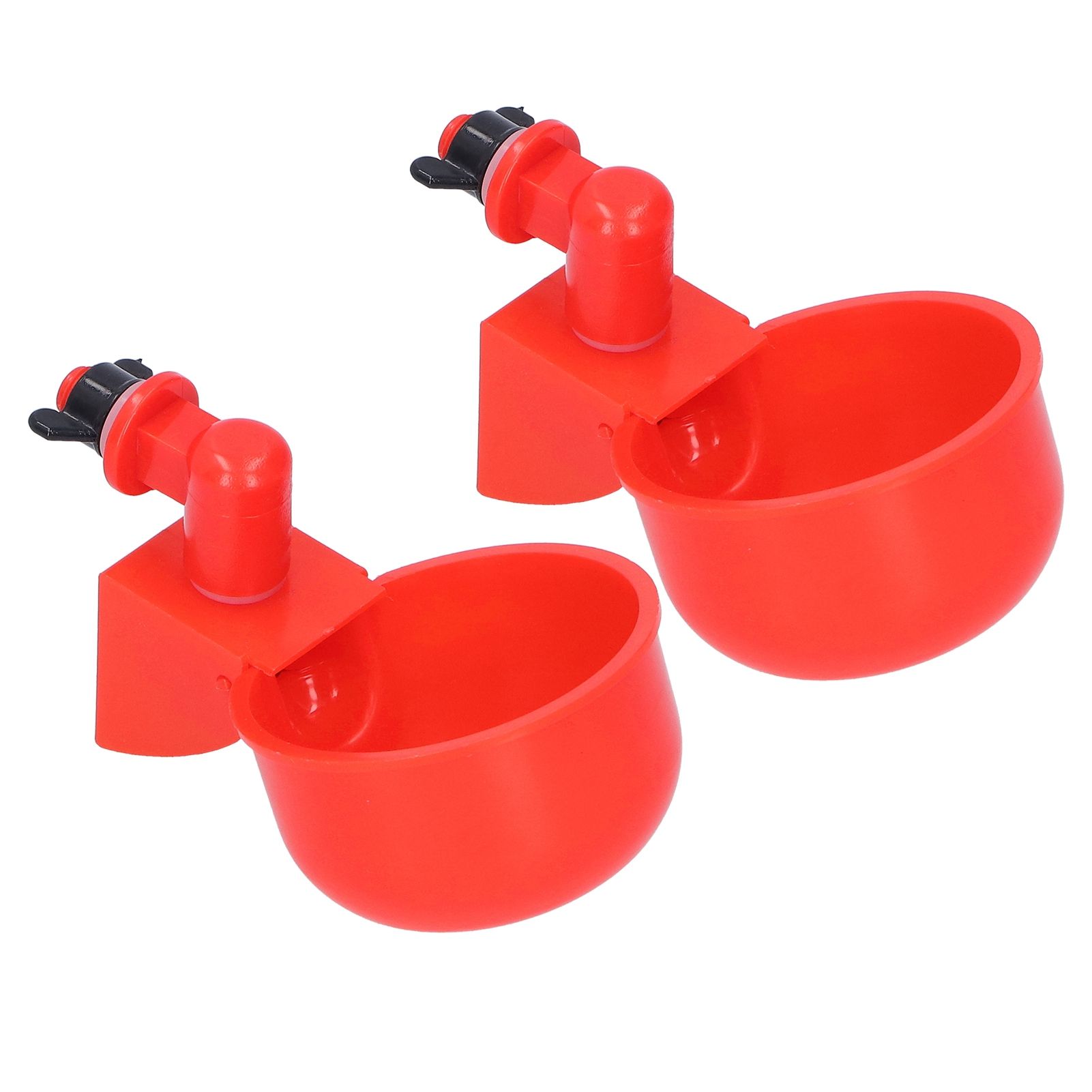 2pcs Automatic Chicken Water Cup Red Plastic Drinking Bowl for Poultry Pigeon Bird view 7