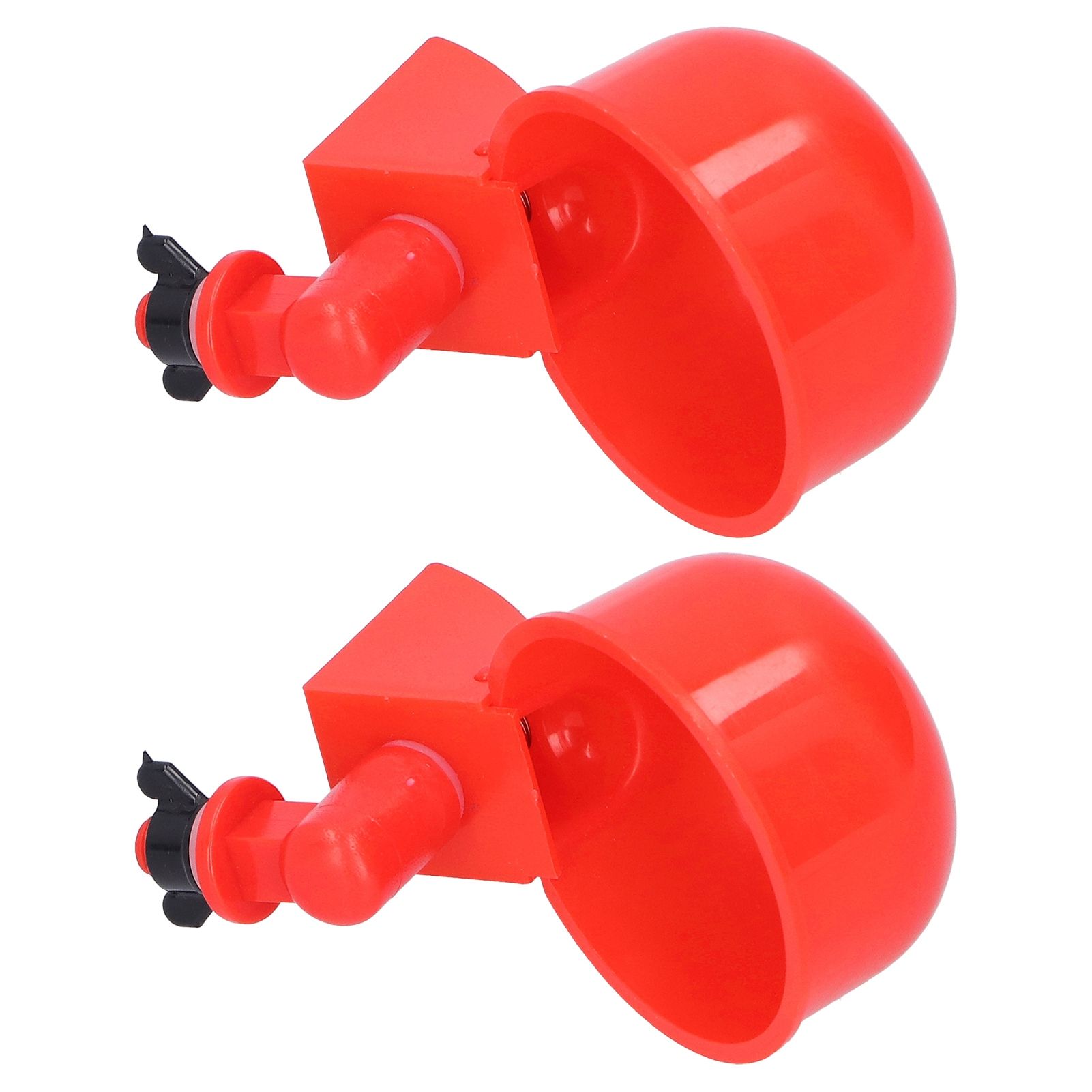 2pcs Automatic Chicken Water Cup Red Plastic Drinking Bowl for Poultry Pigeon Bird view 8