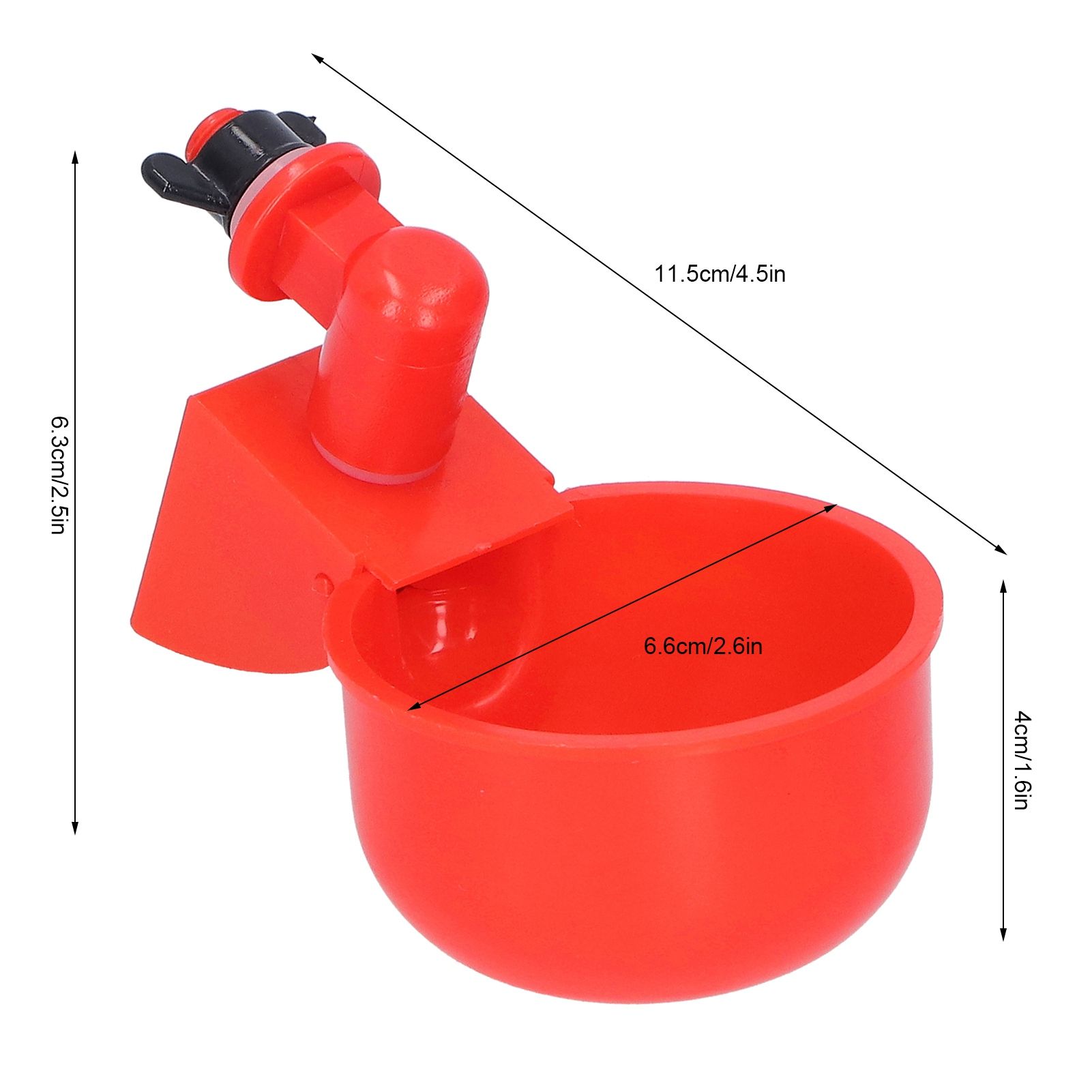 2pcs Automatic Chicken Water Cup Red Plastic Drinking Bowl for Poultry Pigeon Bird view 14