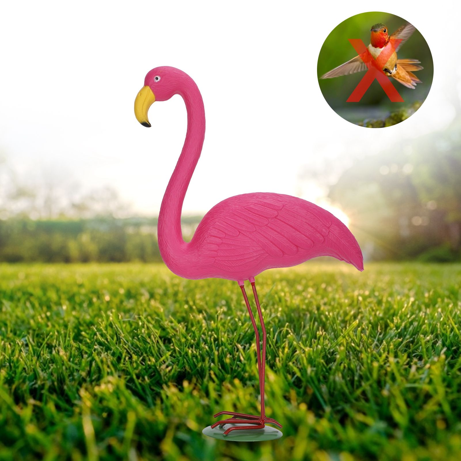 High Simulation Plastic Bird Animal Figurine Lawn Decoration Bird Drive Garden view 9
