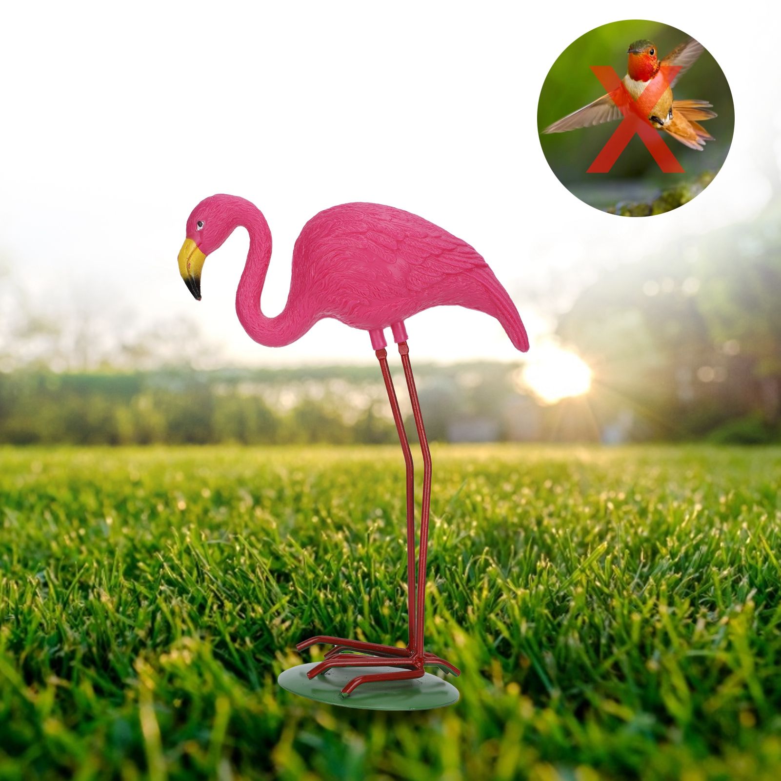 High Simulation Plastic Bird Animal Figurine Lawn Decoration Bird Drive Garden view 9