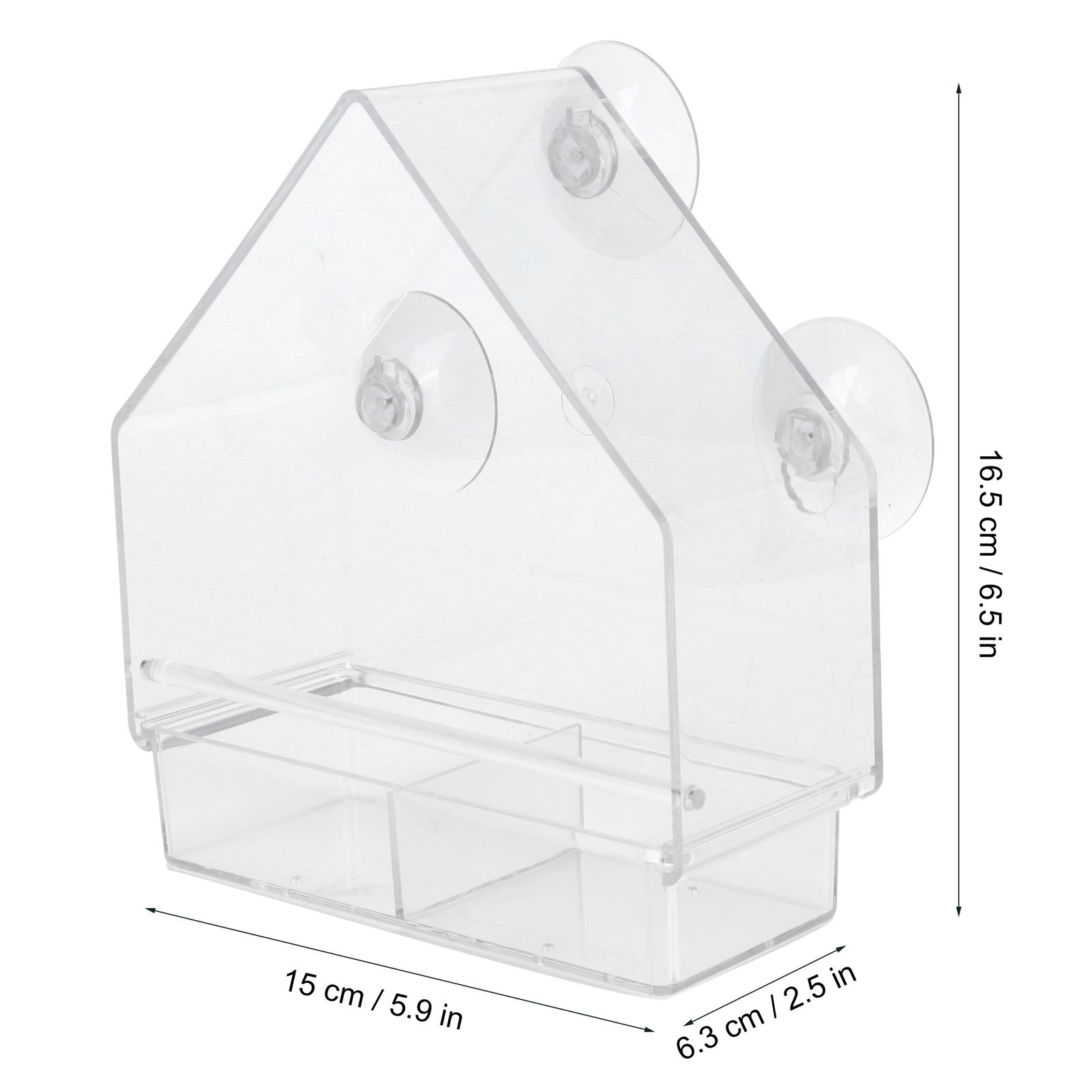 Indoor Outdoor Hanging Bird Feeder PS Transparent Bird Feeding Tool for view 15