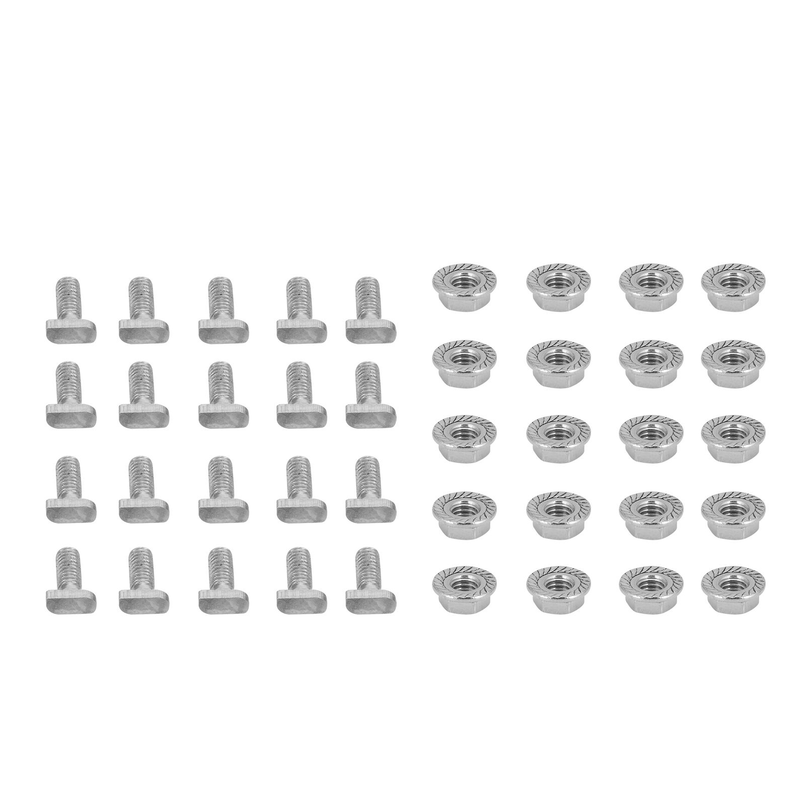 20 Set 304 Stainless Steel M6 Screws with Flange Nut Fasteners Hardware view 2