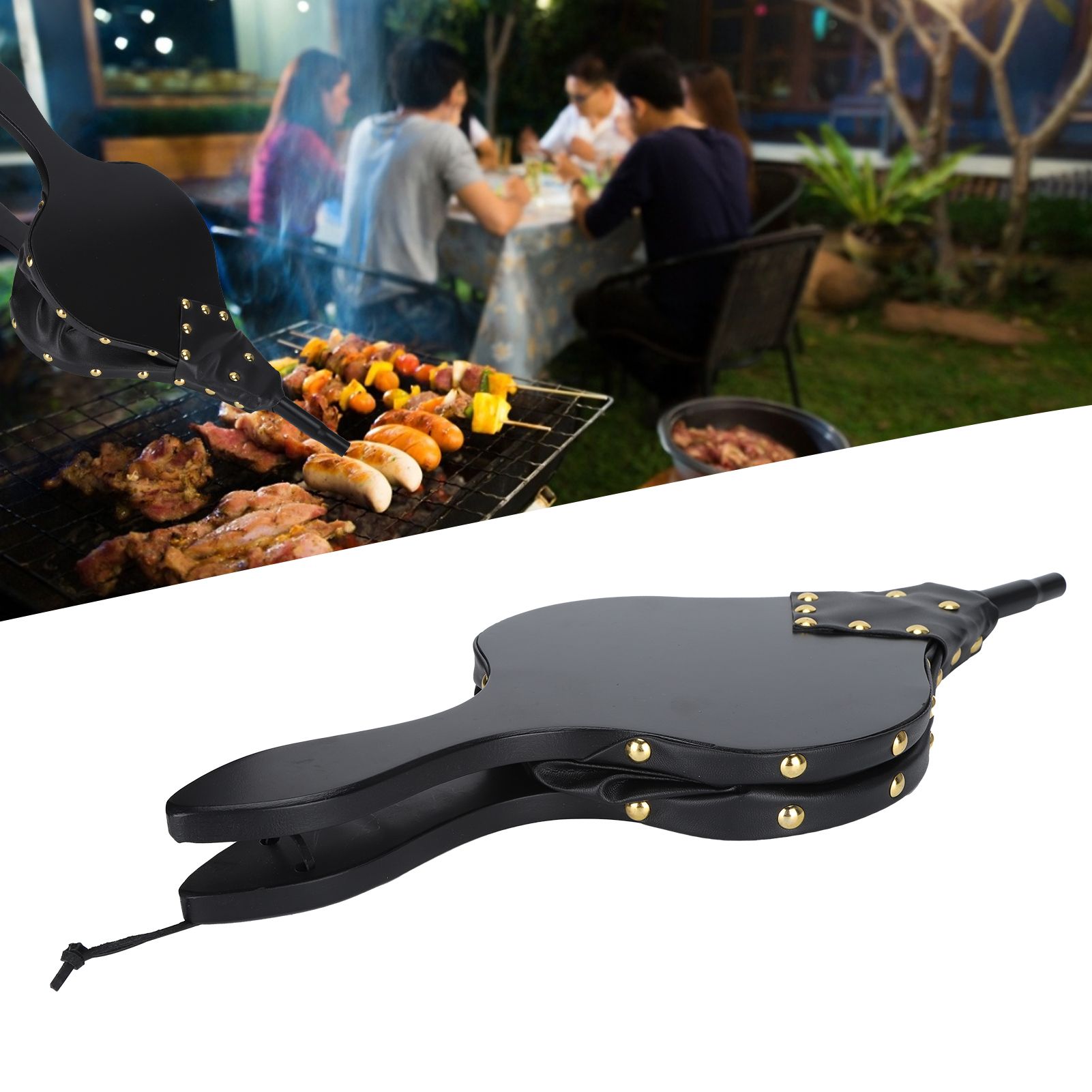 Wooden Blower Fire Bellows for Barbecue Cookout Outdoor Camping Long Handle view 9