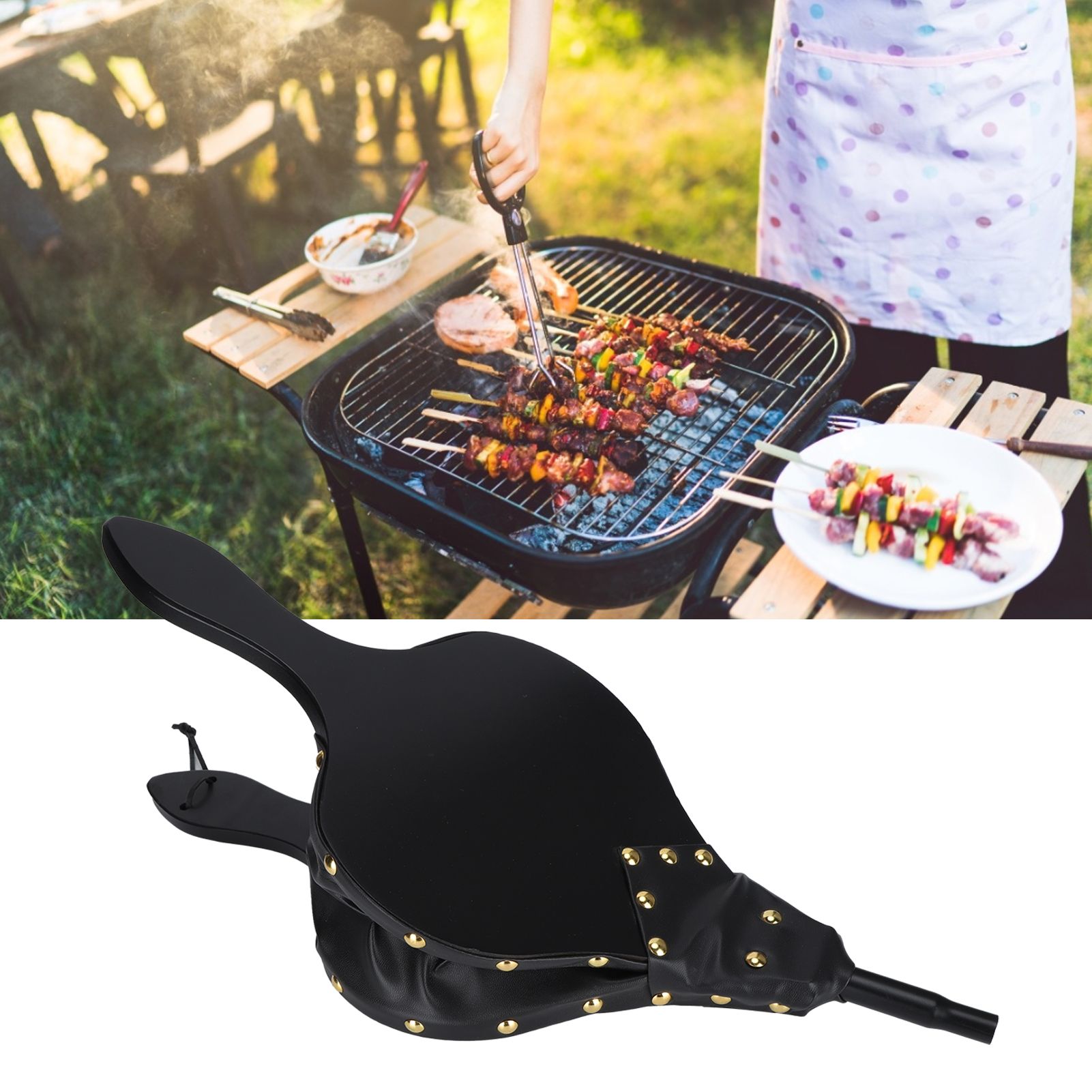 Wooden Blower Fire Bellows for Barbecue Cookout Outdoor Camping Long Handle view 10