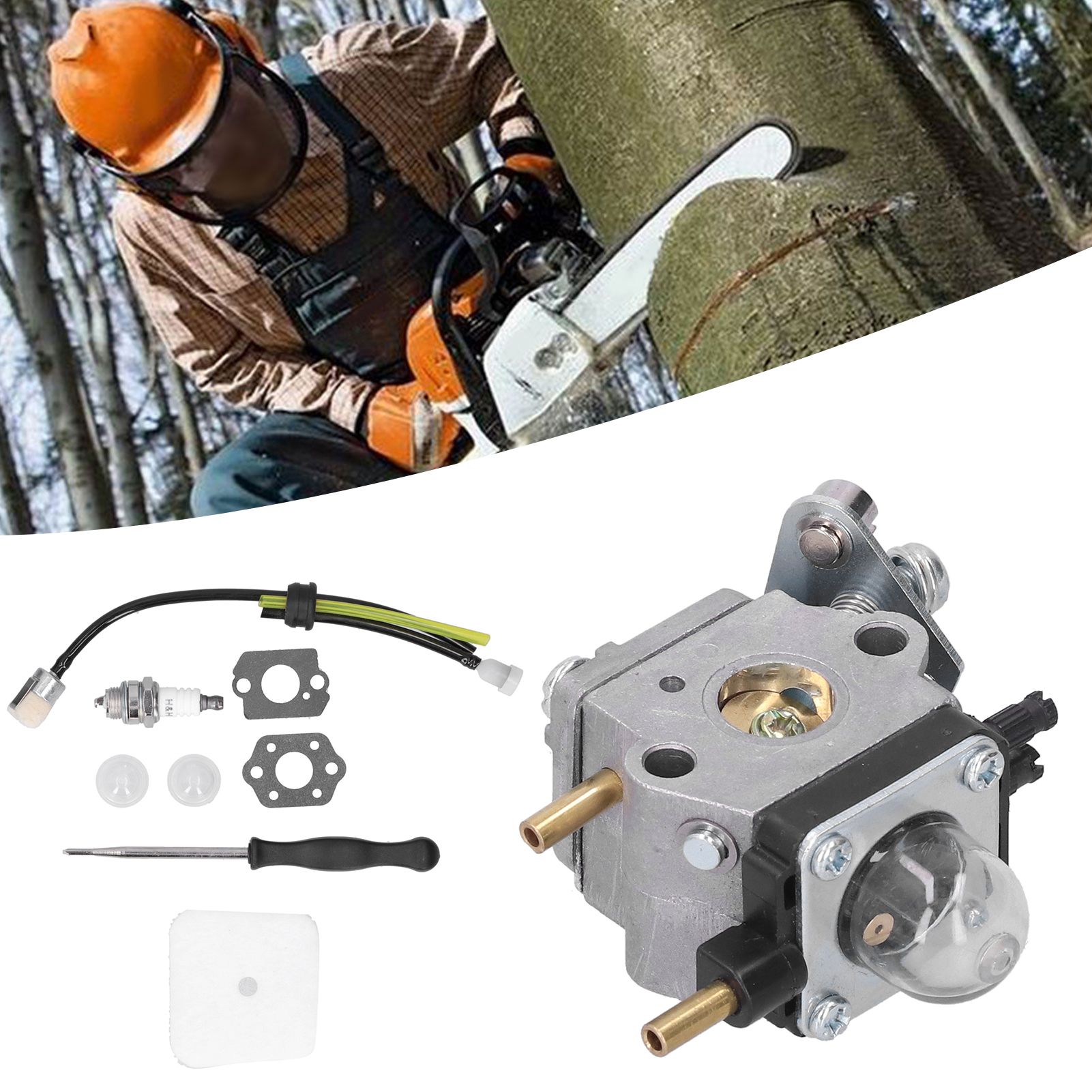 Garden Tool Carburetor Fuel Line Kit Fit for ZAMA C1U-K54A/K54 C1U-K27B 7222 view 9