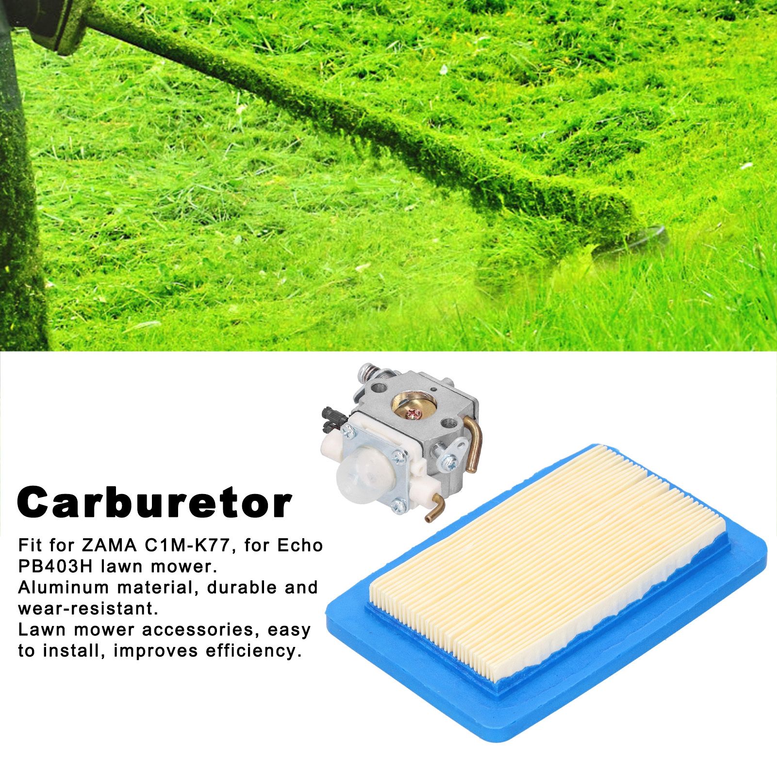 Aluminum Carburetor Set Garden Lawn Mower Accessories Parts Fit for ZAMA C1M‑K77 view 15