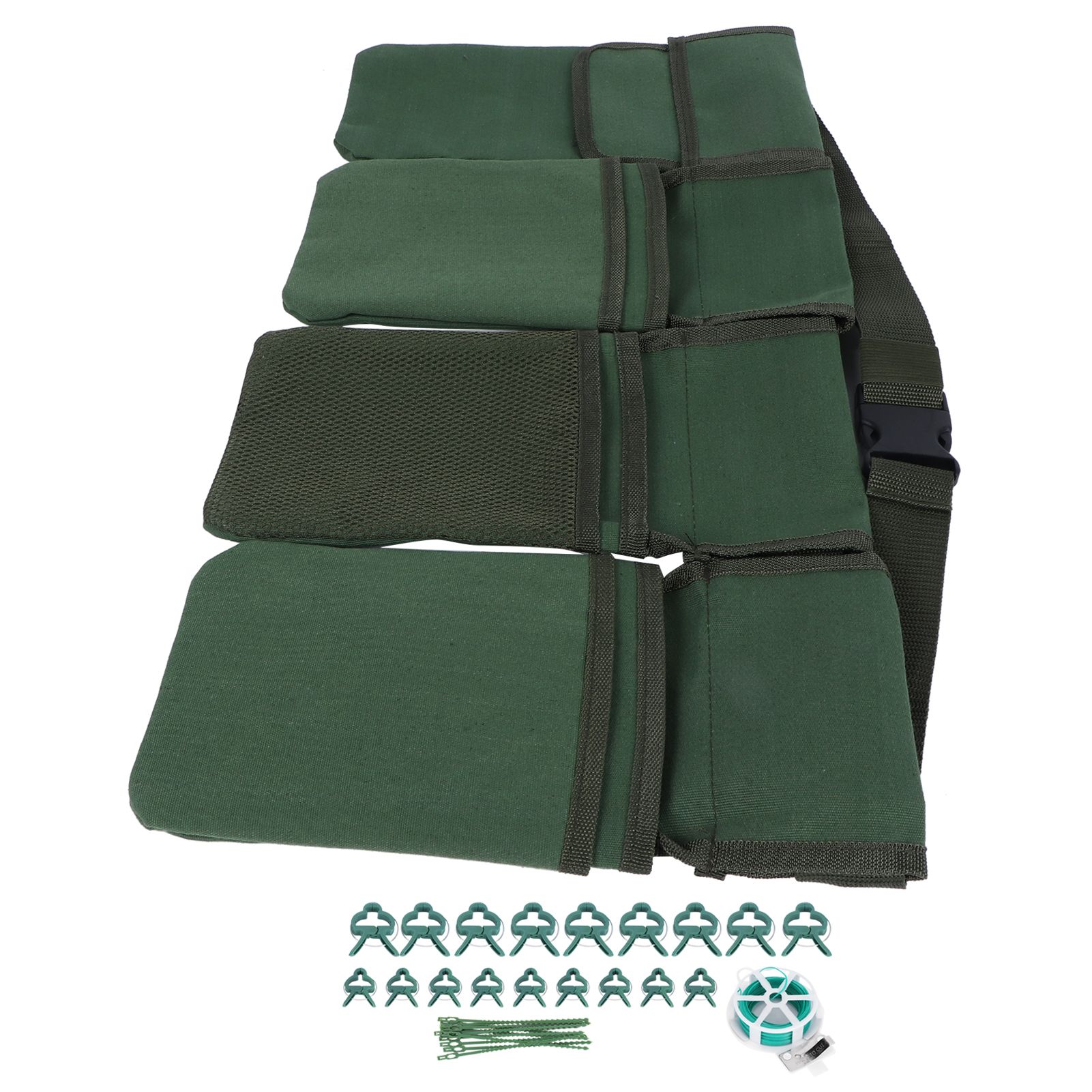 Gardening Tools Set Green Waist Bag Plant Support Clips Adjustable Cable Ties Kit view 5