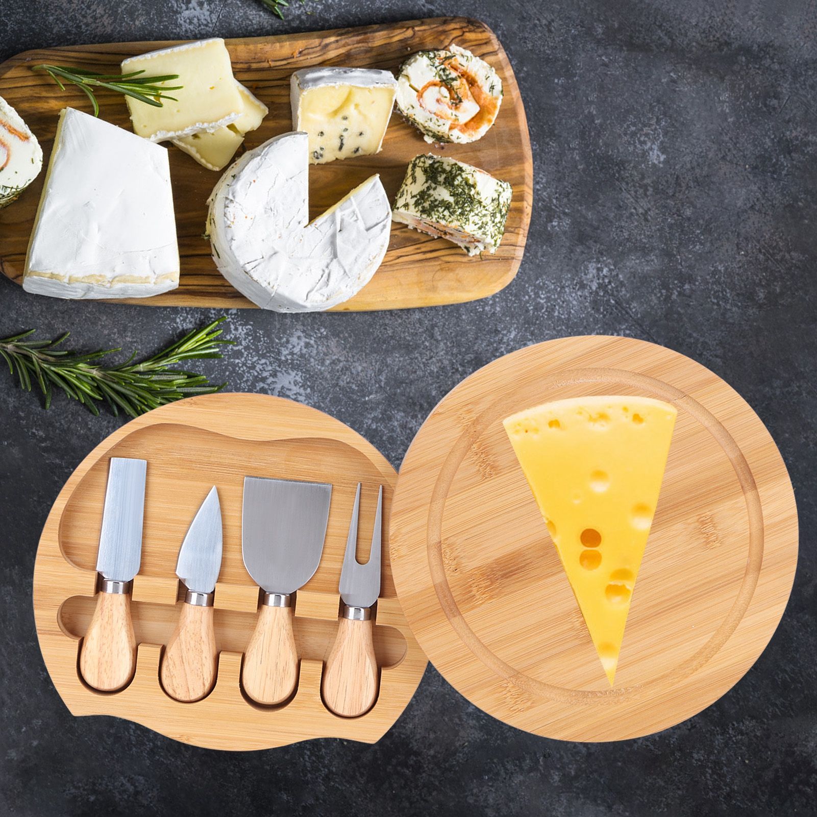 Stainless Steel Cheese Knives Wood Handle Cheese Cutting Knife Cutter Set view 15
