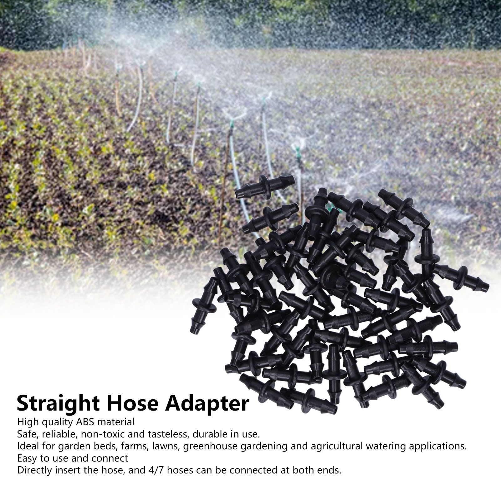 100PCS 4/7 2‑Way Connector Drip Irrigation Connector Fitting Garden Irrigation view 12