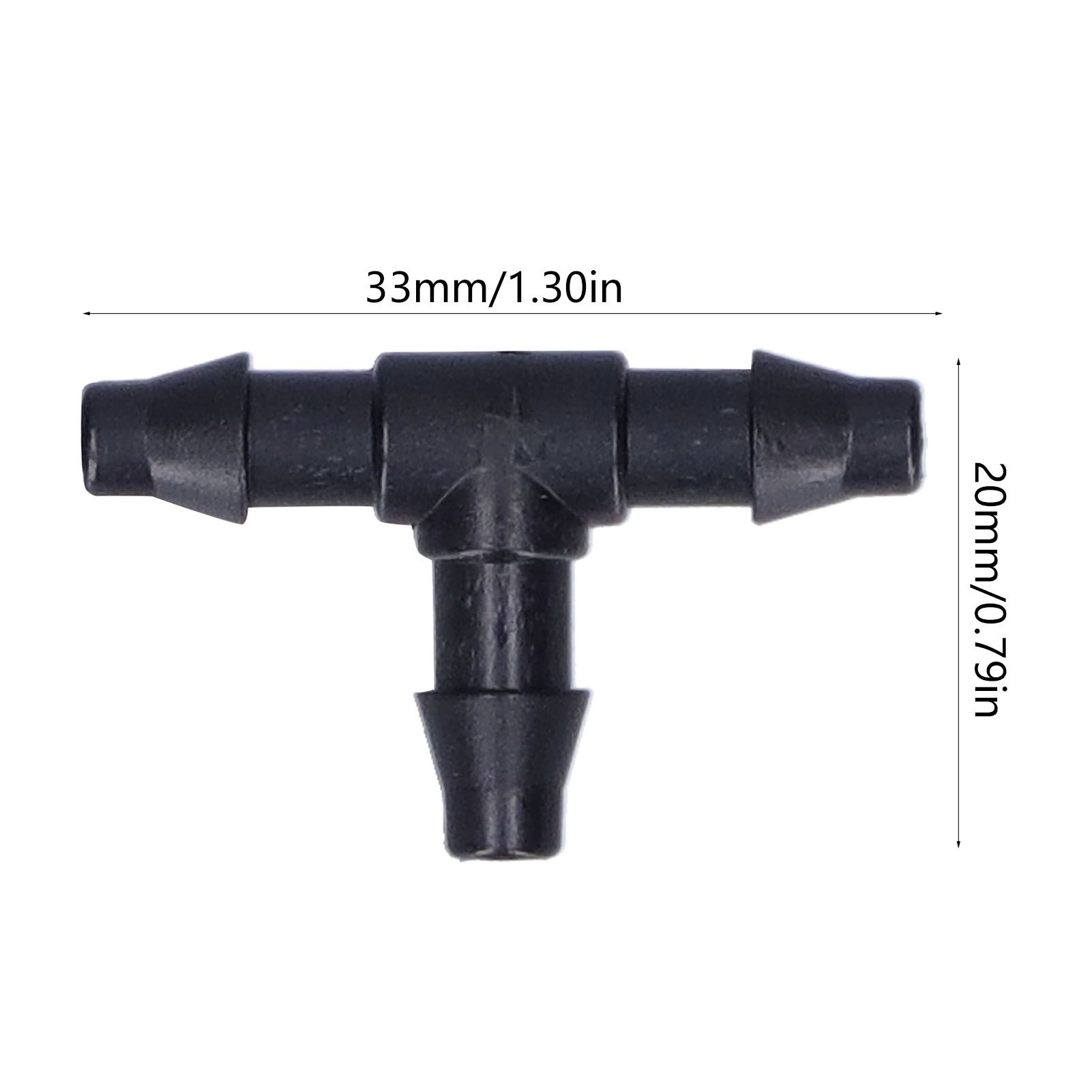 100PCS Tee Connector 4/7 Hose Connector Garden Irrigation Fittings for Micro view 12