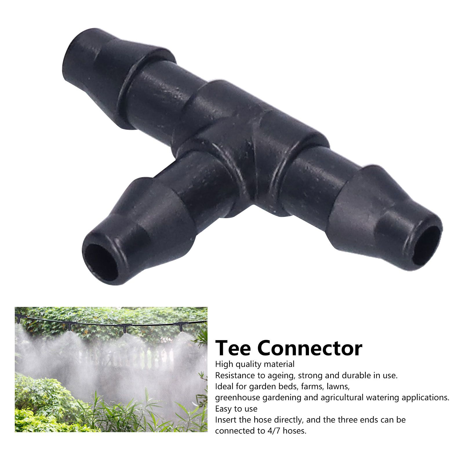 100PCS Tee Connector 4/7 Hose Connector Garden Irrigation Fittings for Micro view 13